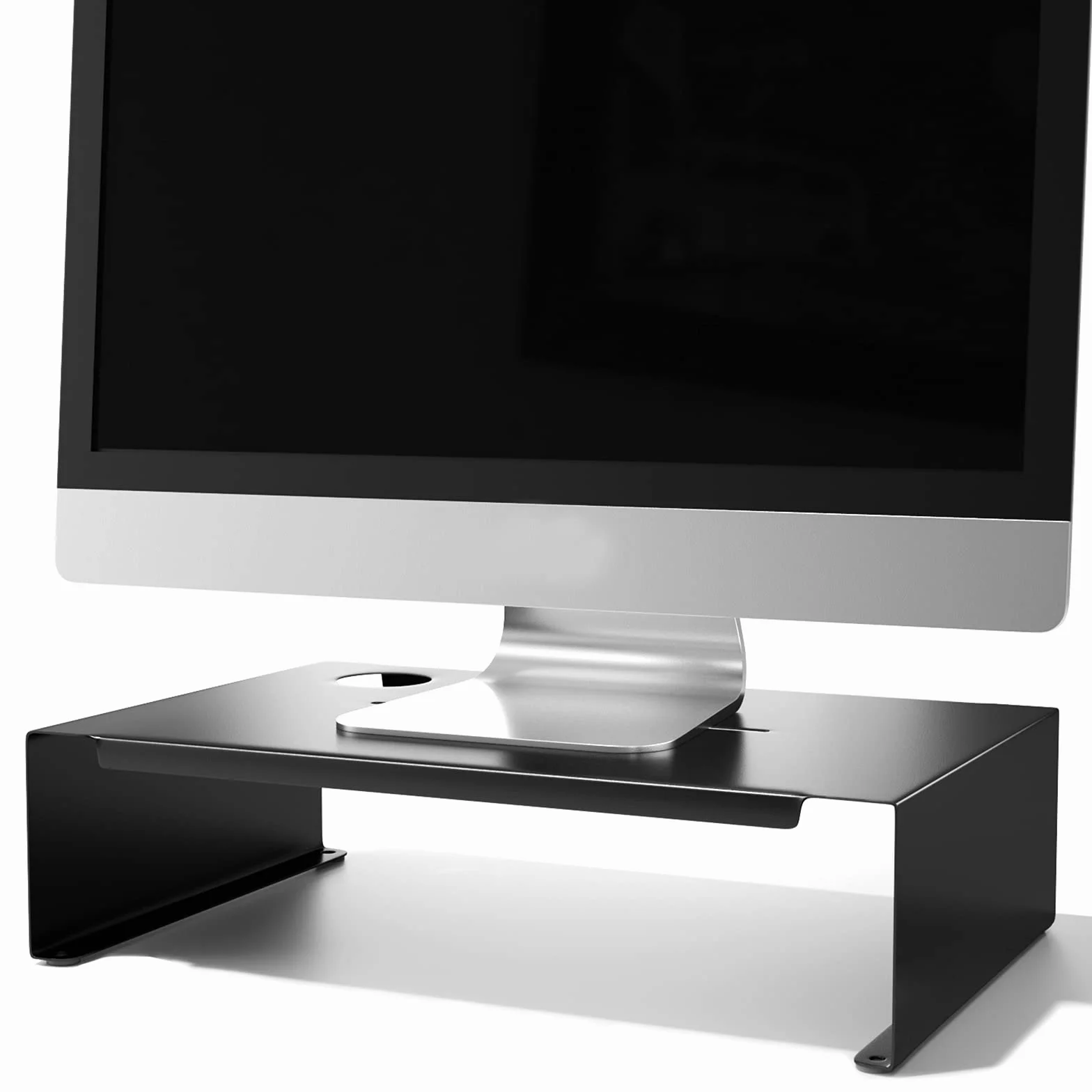 Newaner Stojak na monitor ze stali węglowej, stojak na biurko do komputera laptopa notebooka kompatybilny z monitorami 22-32 cali, w tym, do 30 kg
