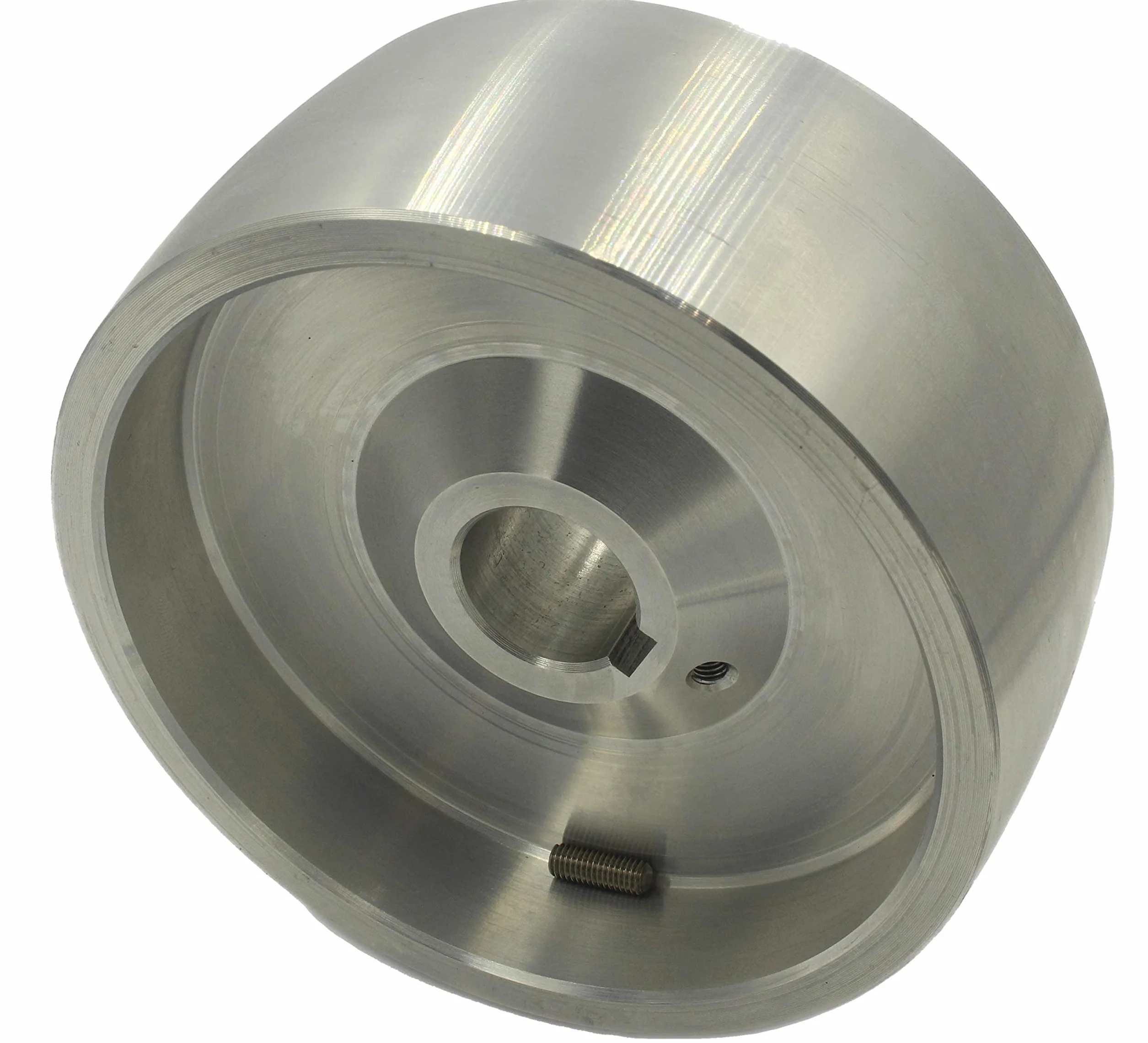 Koło napędowe do szlifierki taśmowej CNC, średnica 130 mm, szerokość 55 mm, otwór 24 mm, wyprodukowano w UE (napęd 130-24)