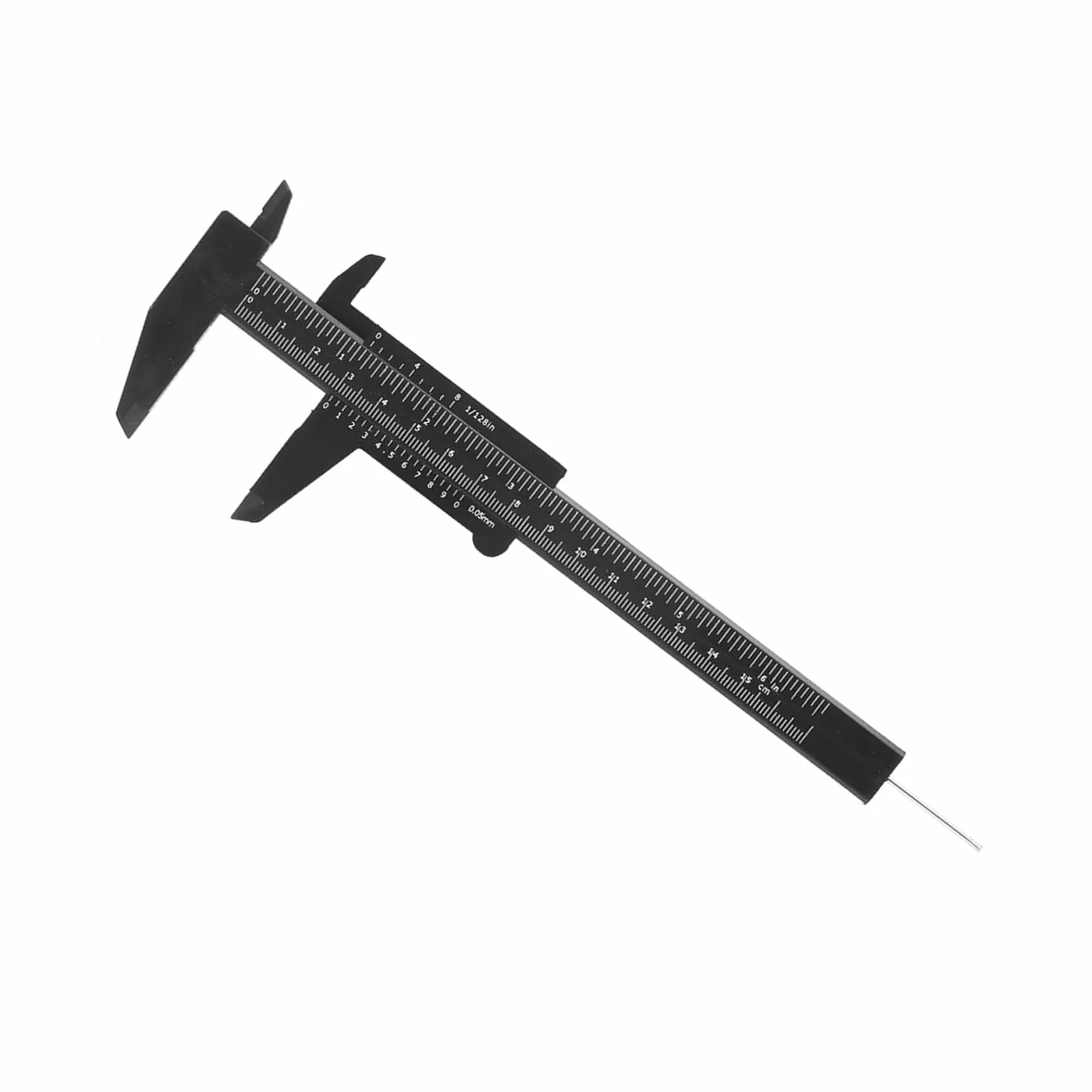 Suwmiarka z Noniuszem 150 Mm Mini Narzędzie Pomiarowe z podwójną skalą Suwmiarka Plastikowa 0,05 Mm Linijka Przesuwna (-GS17565-01)