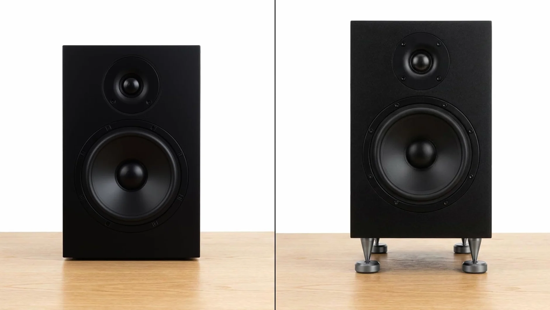 PrecisionGeek Kolce głośnikowe M6 z podkładkami izolacyjnymi 20 mm, zestaw 4 kolców + 4 podkładki, anodowane aluminium, szare, głośniki HiFi, stojaki AV, subwoofery i sprzęt audio, nóżki