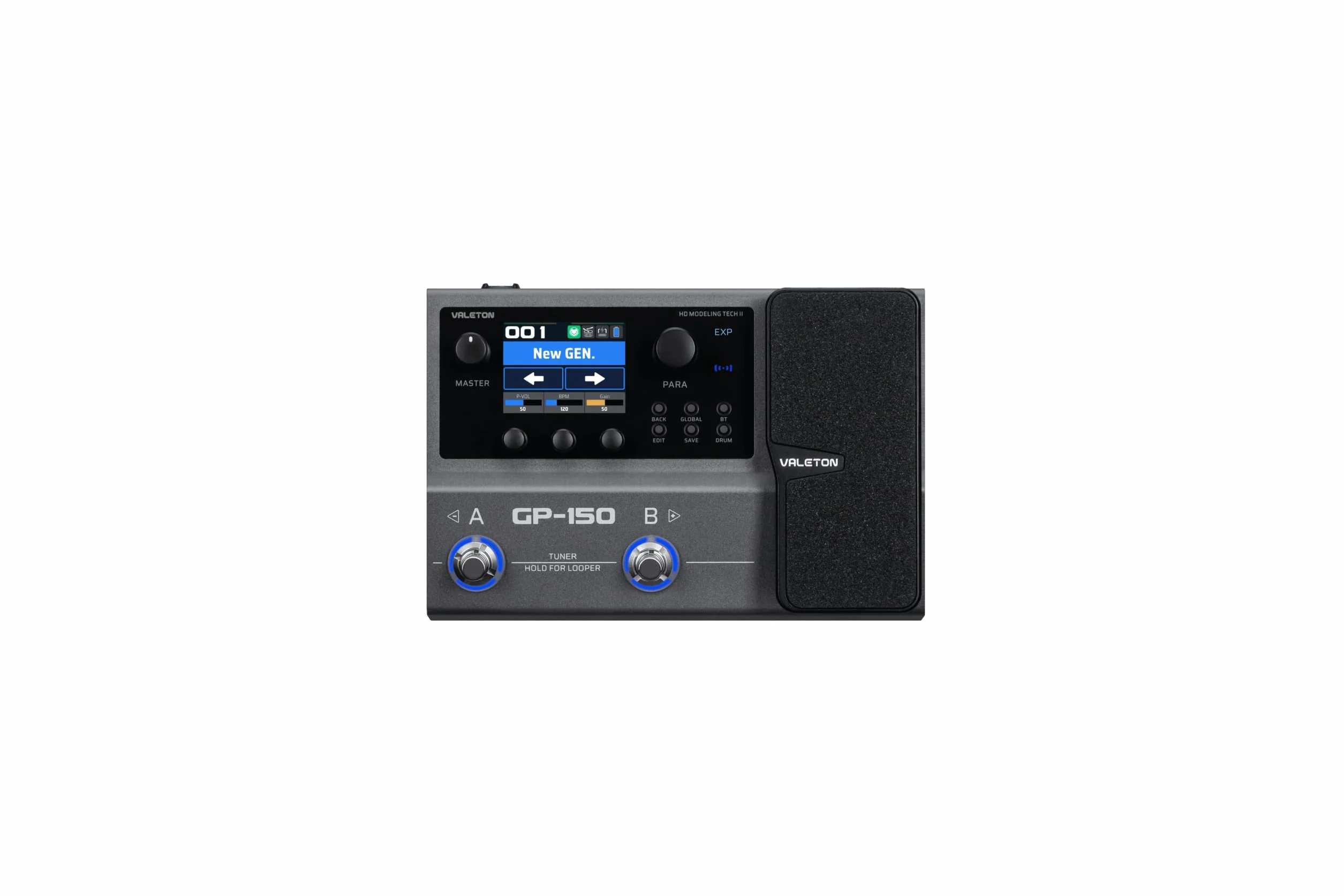 Valeton GP-150 multi-efektowy procesor gitarowy – ponad 140 efektów, 45 modeli A, ładowarka IR, ekspresji, interfejs audio USB, komputer perkusyjny, looper, wyjście słuchawkowe