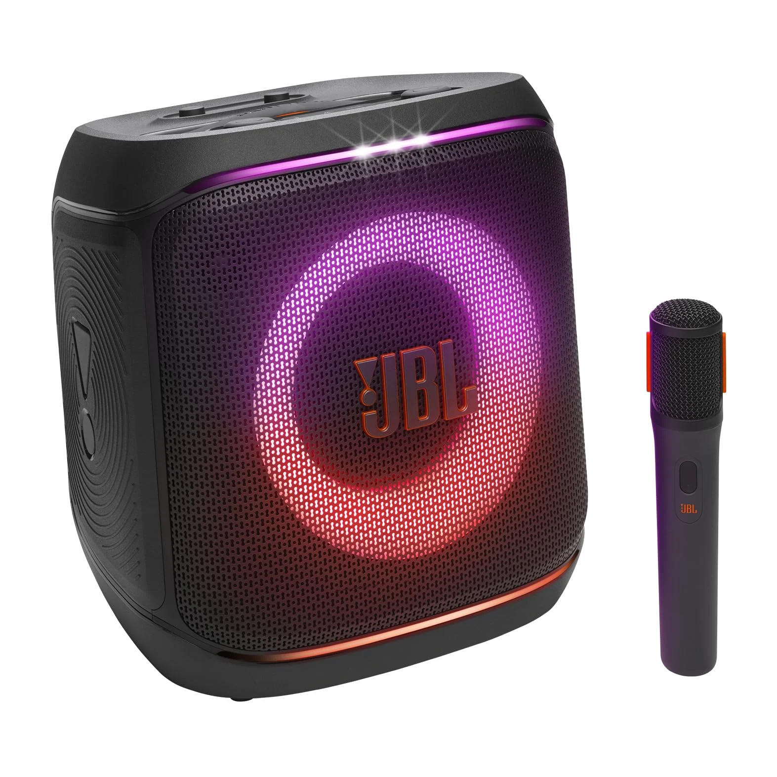 JBL Partybox Encore 2 Bezprzewodowy Głośnik Imprezowy Bluetooth z Bezprzewodowym Mikrofonem, 15 H Odtwarzania, Odpornością na Zachlapanie IPX4, JBL Pro z funkcją AI Sound Boost i Auracast, Czarny
