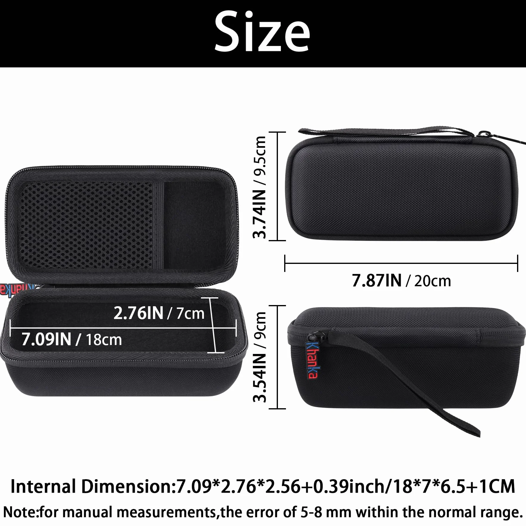 Khanka Twardy futerał podróżny zamiennik głośnika Bluetooth Sonos Roam/Roam SL (wewnątrz czarny, tylko etui)