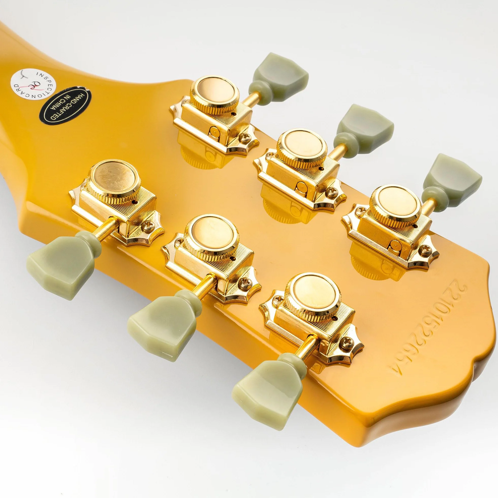 Musiclily Pro 3L+3R Vintage Tunery Blokujące Gitaryowe Klucze Blokowane Kołki do Strojenia do Gitary Elektrycznej Akustycznej Les Paul SG, Złoty Keystone Główki