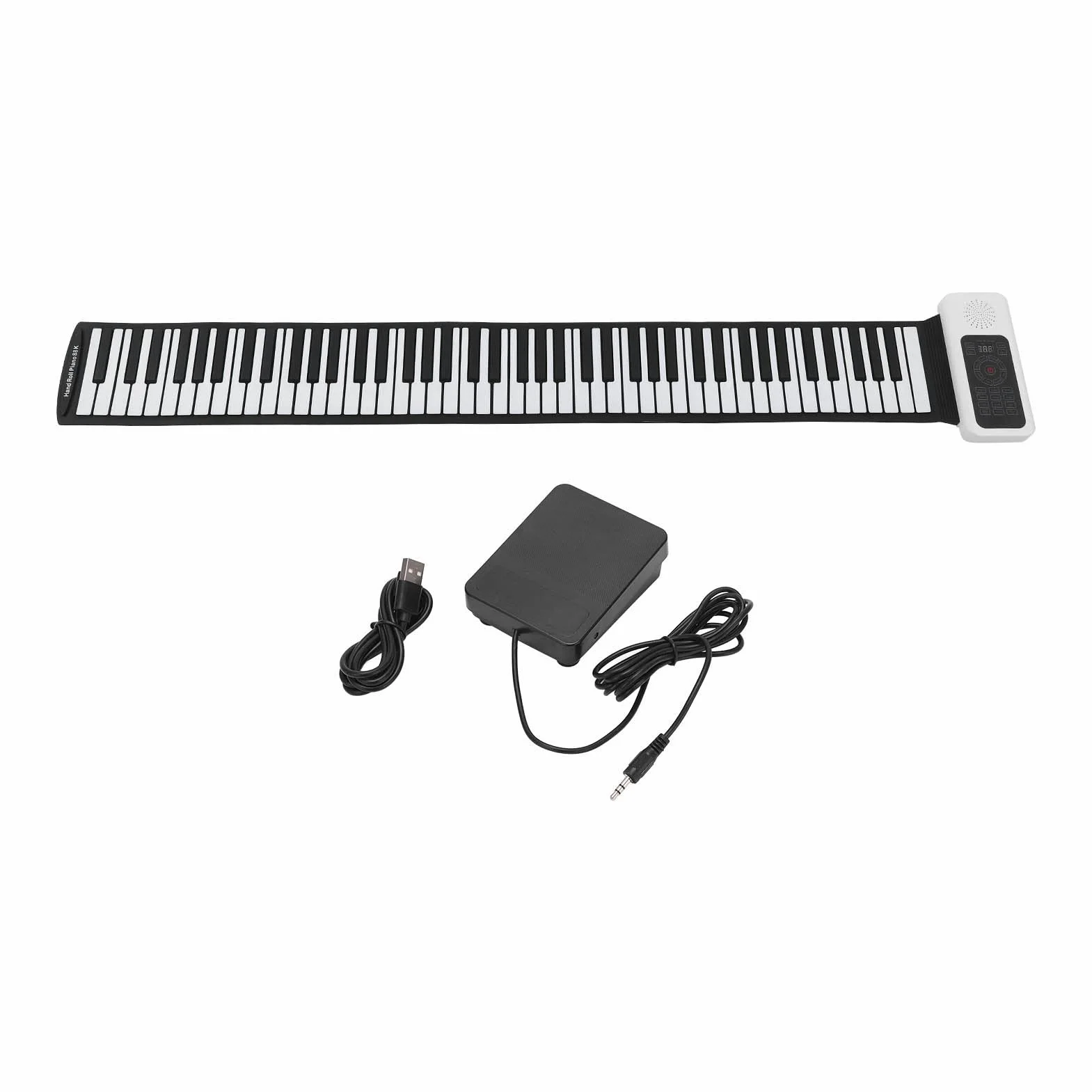 88 Klawiszy Roll Piano, Silikonowy ABS Składany Elektryczny Pianino Ręczne z grubszą klawiaturą 128 Rytmów