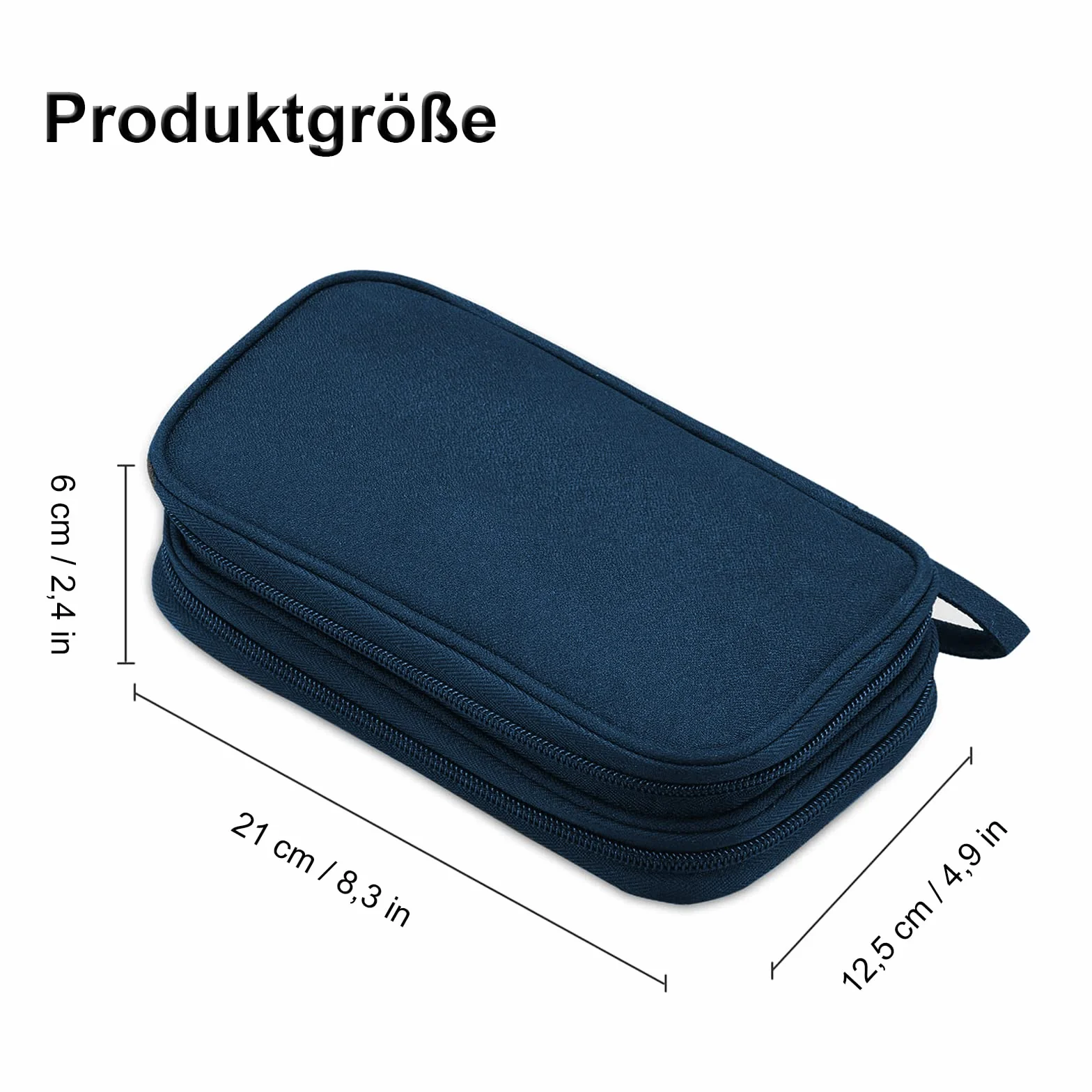 ACONDE Organizer na elektronikę, pokrowiec na kable, dwuwarstwowy uniwersalny futerał na kable, akcesoria elektroniczne, do telefonu komórkowego, ładowarki, power banku (niebieski)