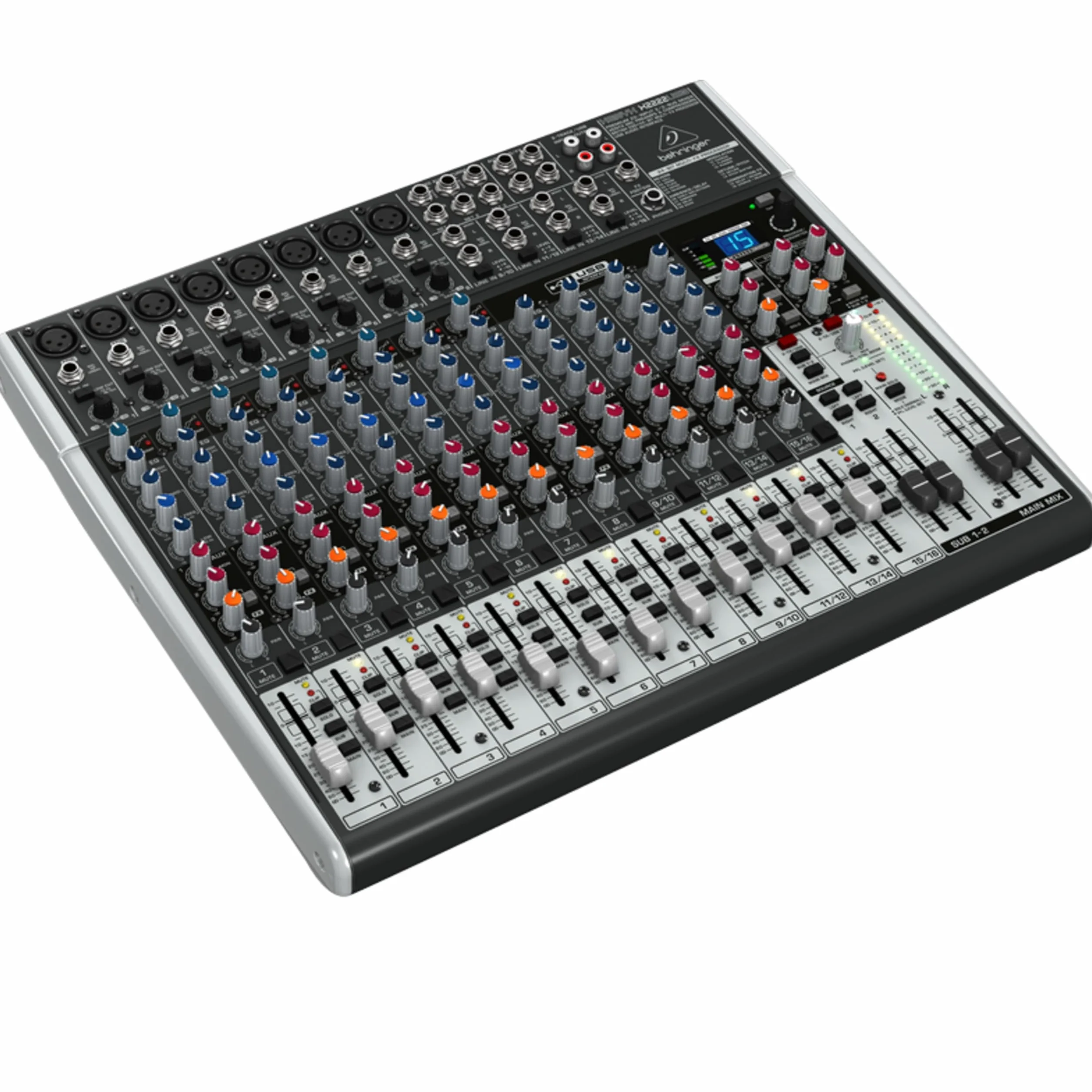 BEHRINGER XENYX X2222USB pasywny MIXER 22 WEJŚCIA Z efektami 24 BIT 8 sprężarek + interfejs audio USB