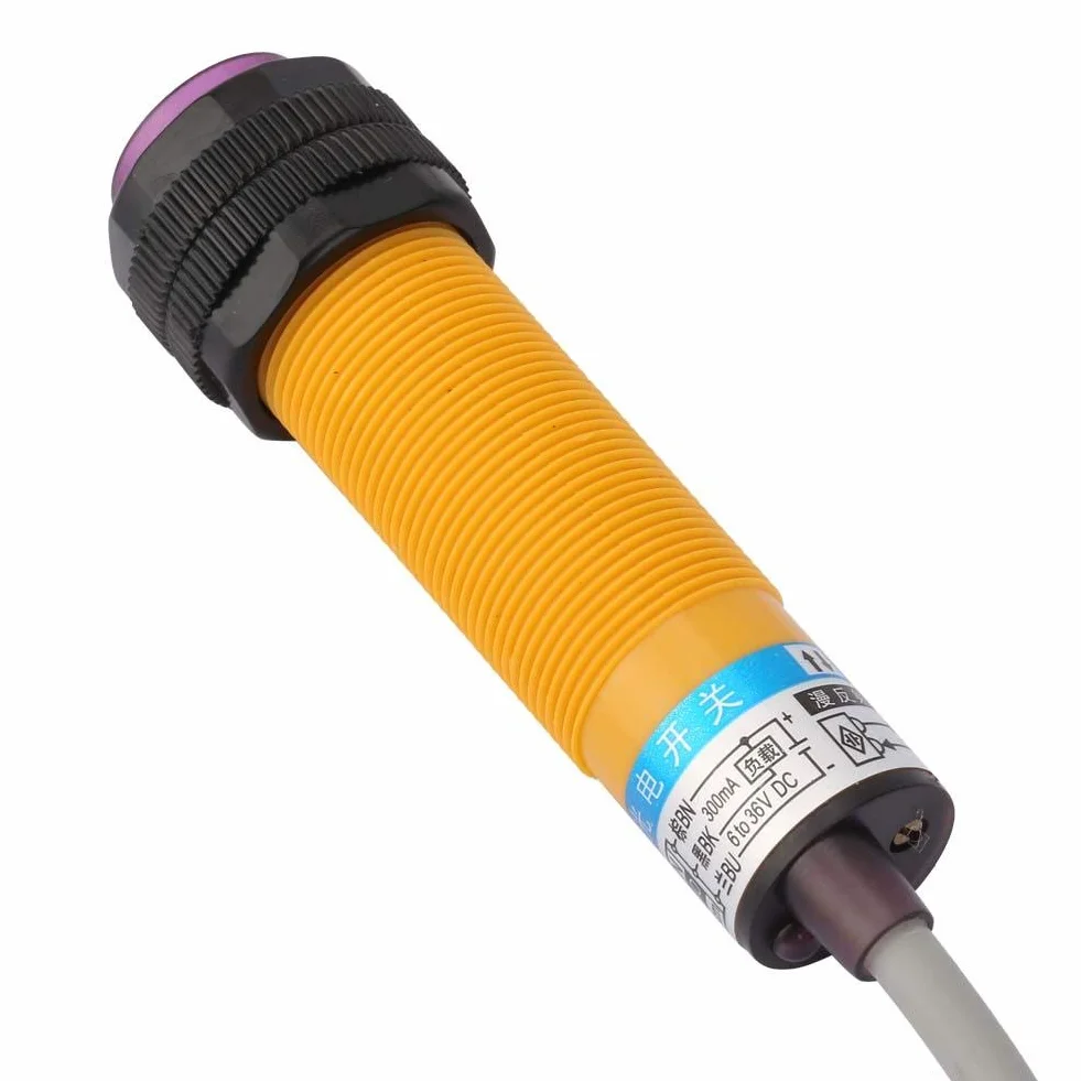 Fotoelektryczny czujnik zbliżeniowy, odległość 10-30 cm NPN NO normalnie otwarty dyfuzyjny czujnik zbliżeniowy przełącznik E3F-DS30C4 czujnik zbliżeniowy DC6-36 V