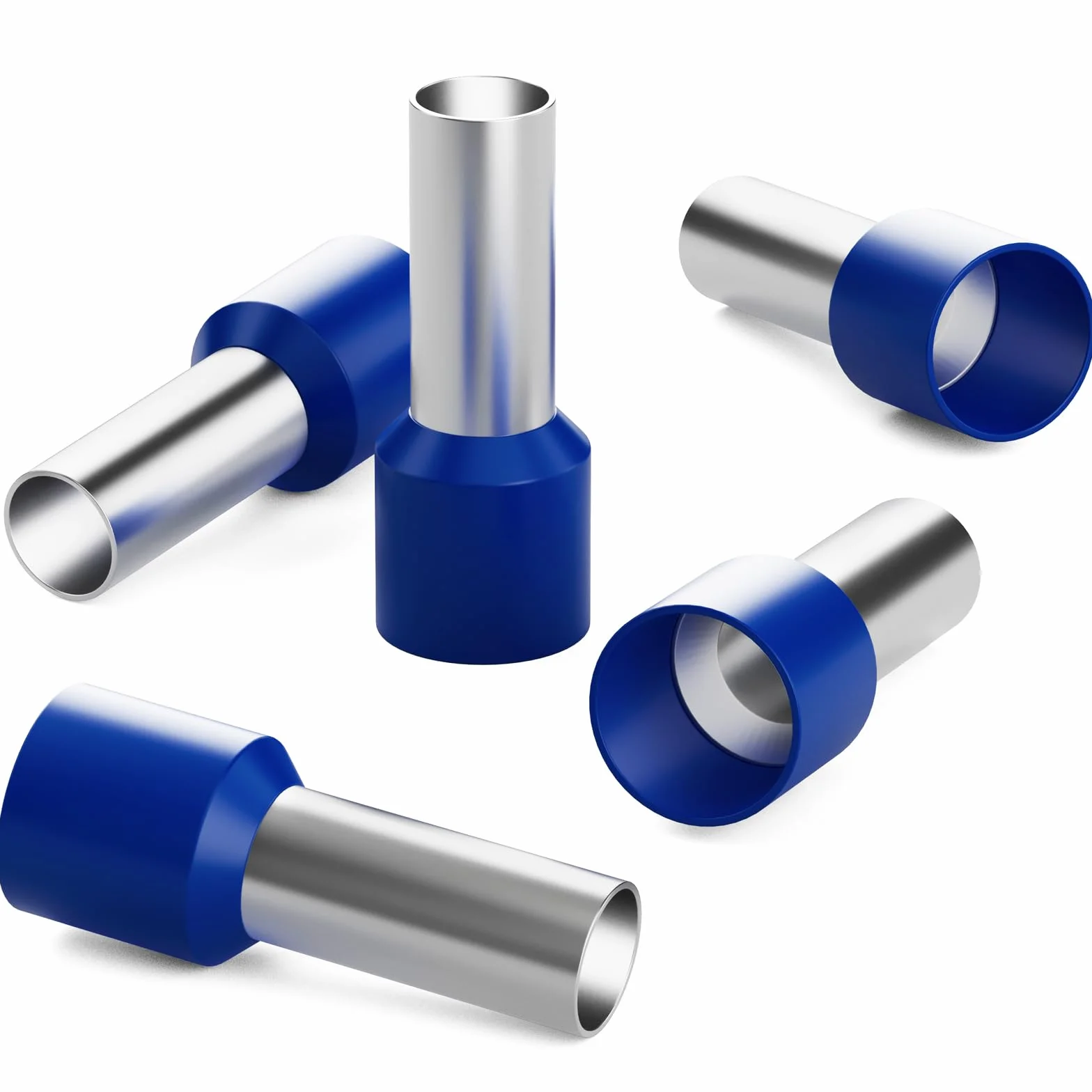 hb-digital 10 sztuk izolowanych miedzianych tulejek kablowych 16 mm² długość 12 mm złącze zaciskowe z miedzi z izolacją PCW do bezpiecznych połączeń kablowych powierzchnia odporna na korozję