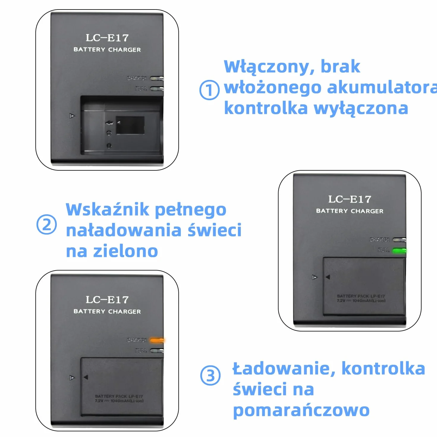 LP-E17 LC-E17C Ładowarka do baterii aparatu kompatybilna z Canon EOS M3 M5 M6 200D 250D 750D 760D 800D Rebel T6i T6s 8000D 9000D Kiss X8i Kiss X9 Rebel SL3