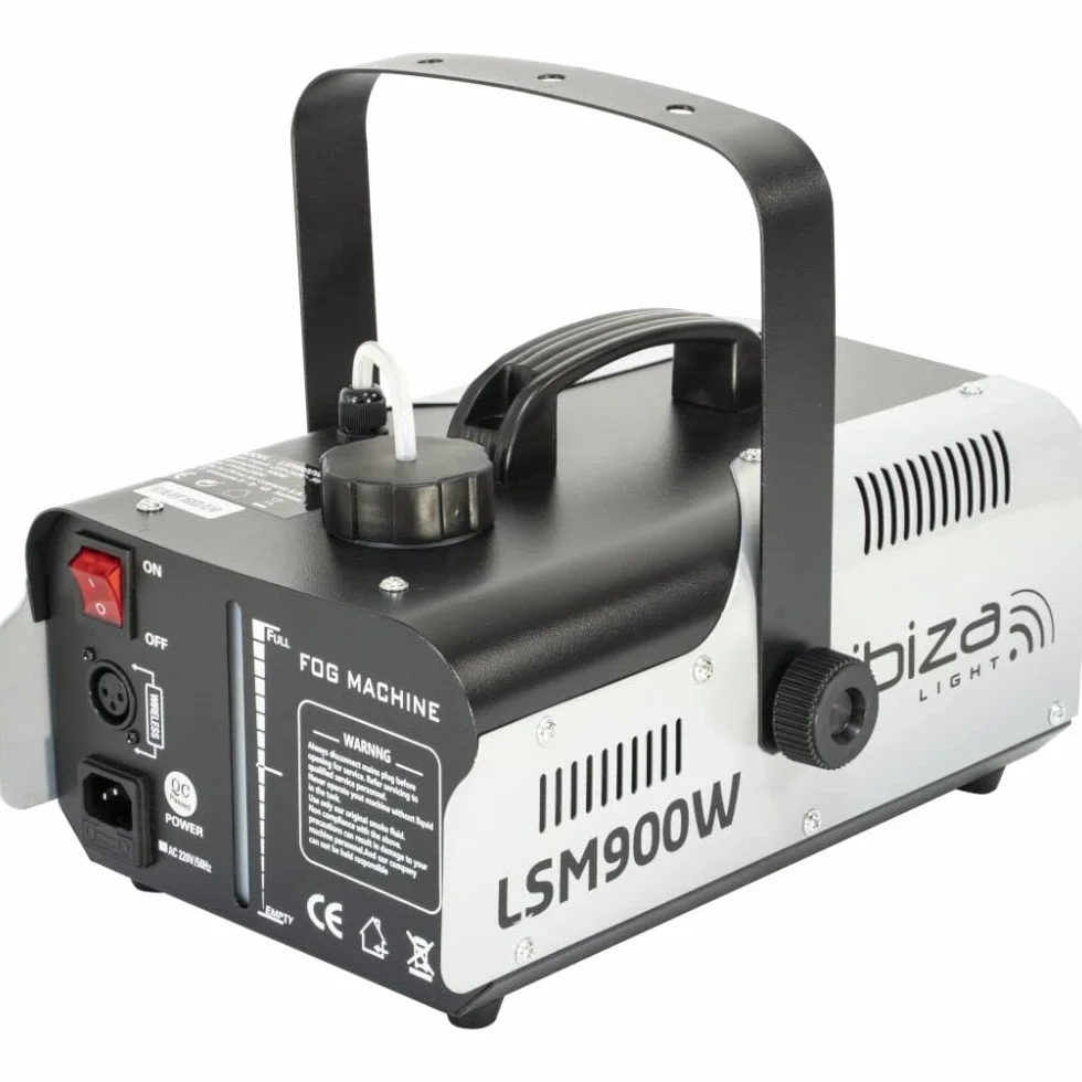 Ibiza - LSM900W - 900W maszyna do mgły z pilotem zdalnego sterowania - Czarno-szary