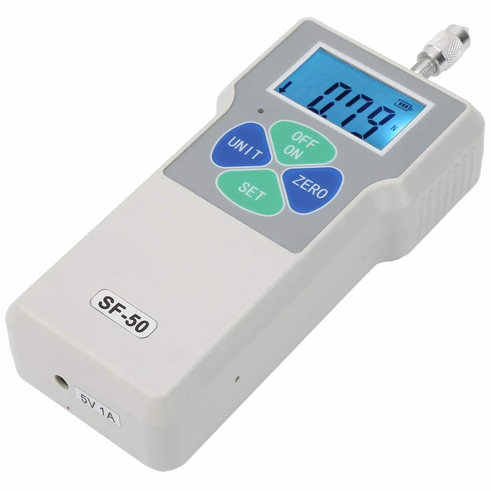 Przenośny tester push-and-pull Fafeicy SF-50, cyfrowy miernik siły, zintegrowany czujnik o wysokiej czułości, 50N 100-240V (wtyczka EU)