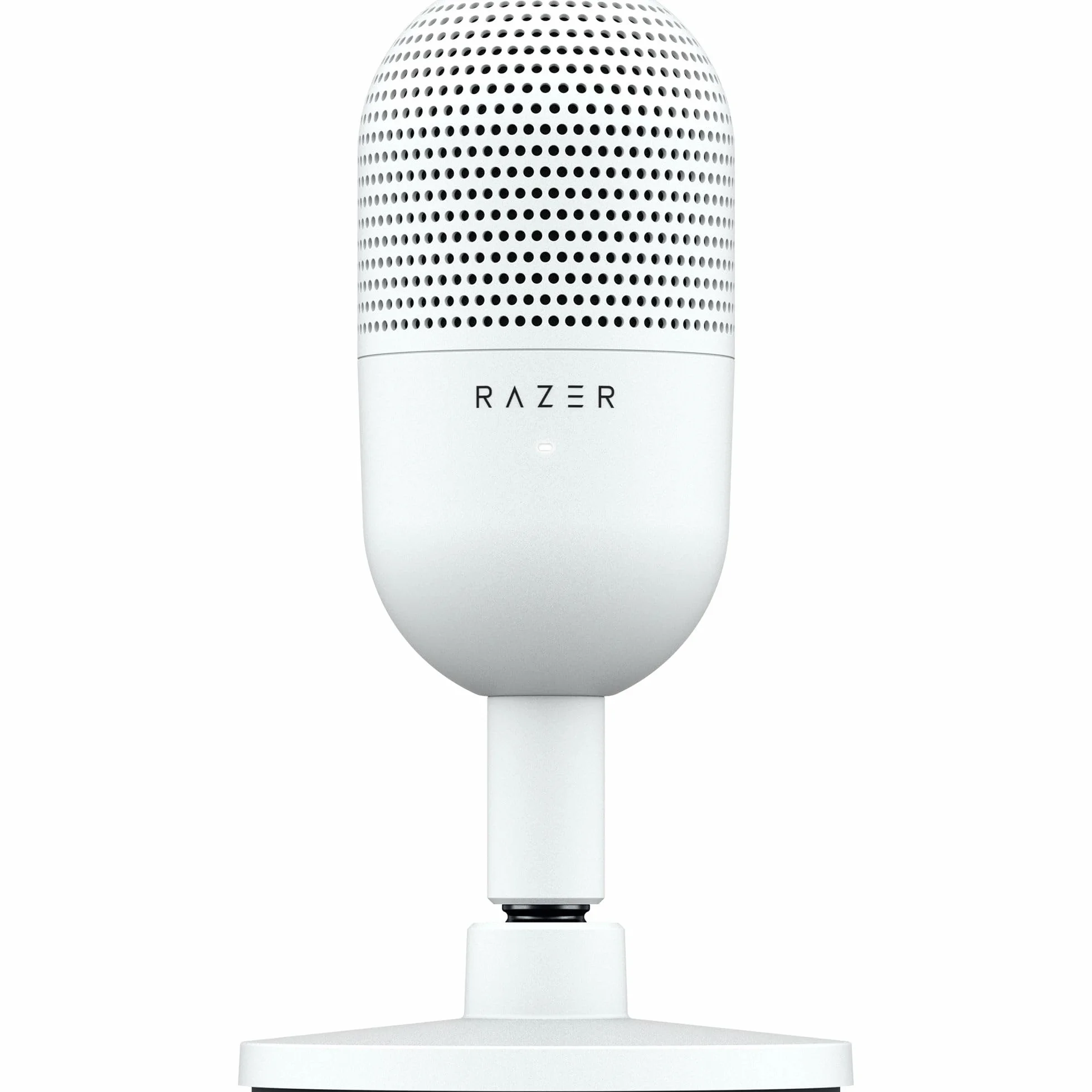 Razer Seiren V3 Mini - Ultrakompaktowy mikrofon USB (14 mm mikrofon pojemnościowy, superkardioidalna charakterystyka kierunkowa, czujnik wyciszenia z diodą LED, pochłaniacz wstrząsów) Biały