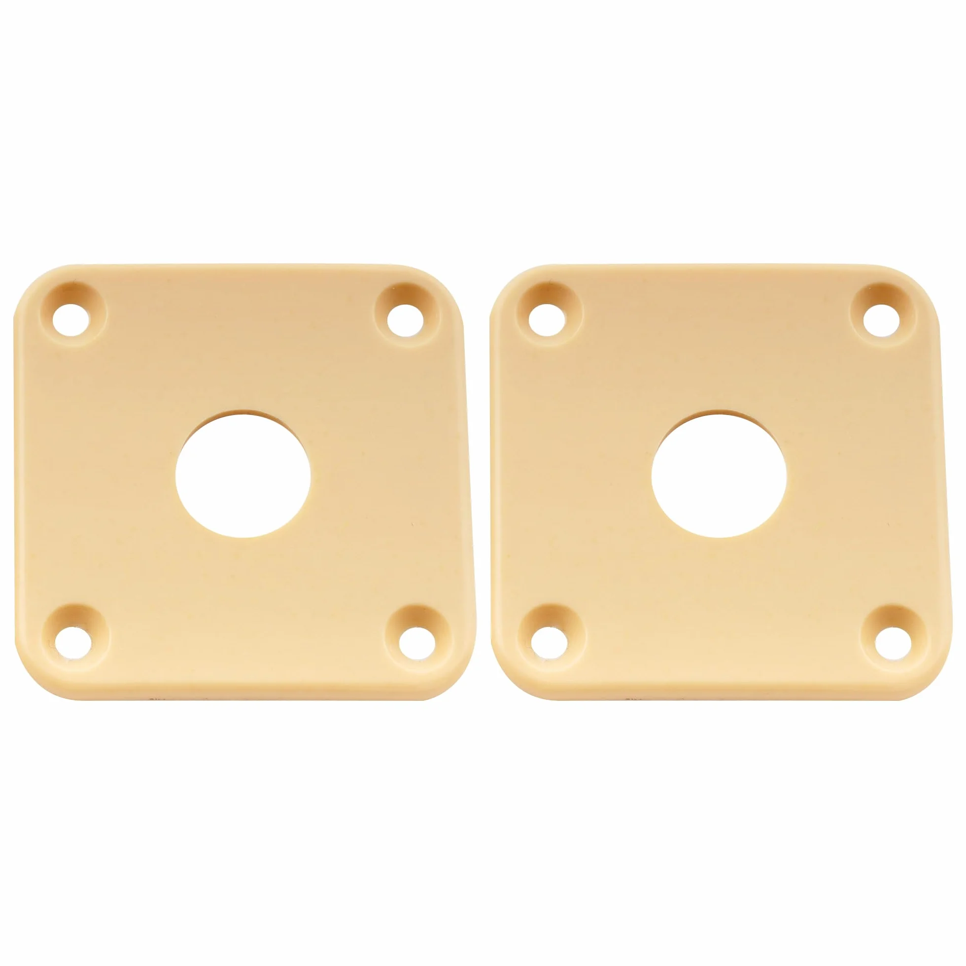 Musiclily Pro Plastikowa Zakrzywiony Płytka Gniazda Jack do Gitary USA Les Paul Epiphone Les Paul, Kremowy(2 szt.)