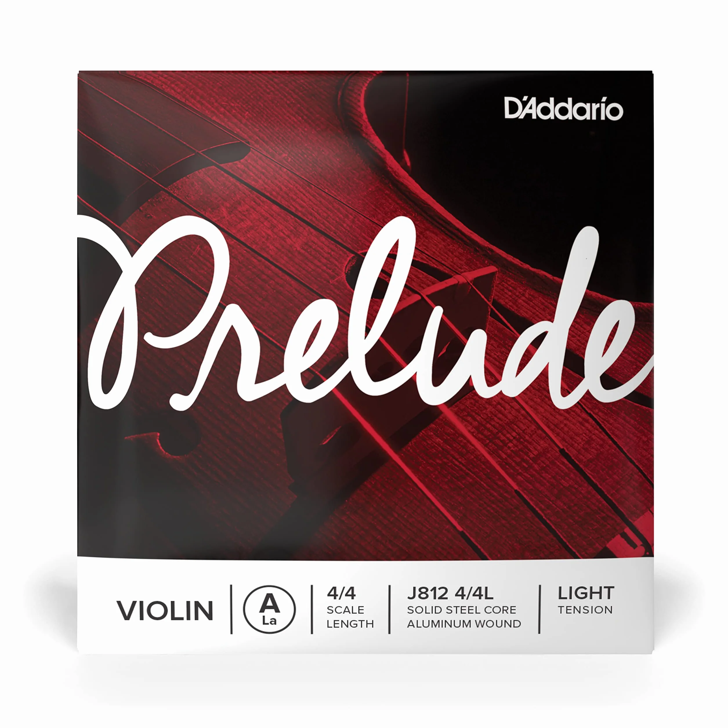 Singiel na skrzypce D'Addario Prelude A Struna, 4/4 Skala, lekkie naprężenie