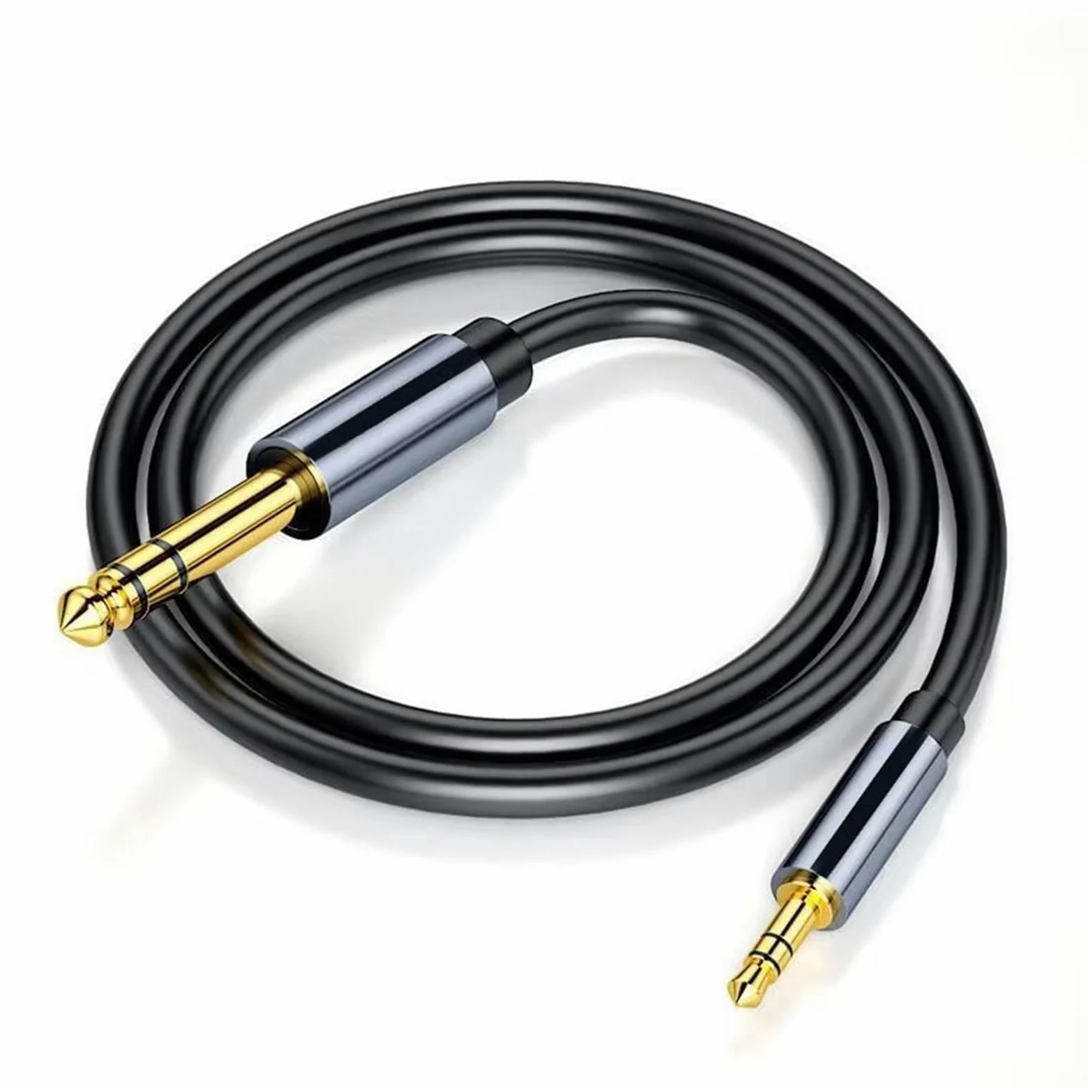 akcesoria do gitary 3,5 Mm Do 6,5 Mm Kabel Audio Jack Z Męskiego Na Męskie Zbalansowane Kable Do Wzmacniacza Komputerowego Mikser Głośnik Gitarowy (Color : TS And TRS, Size : 3m)