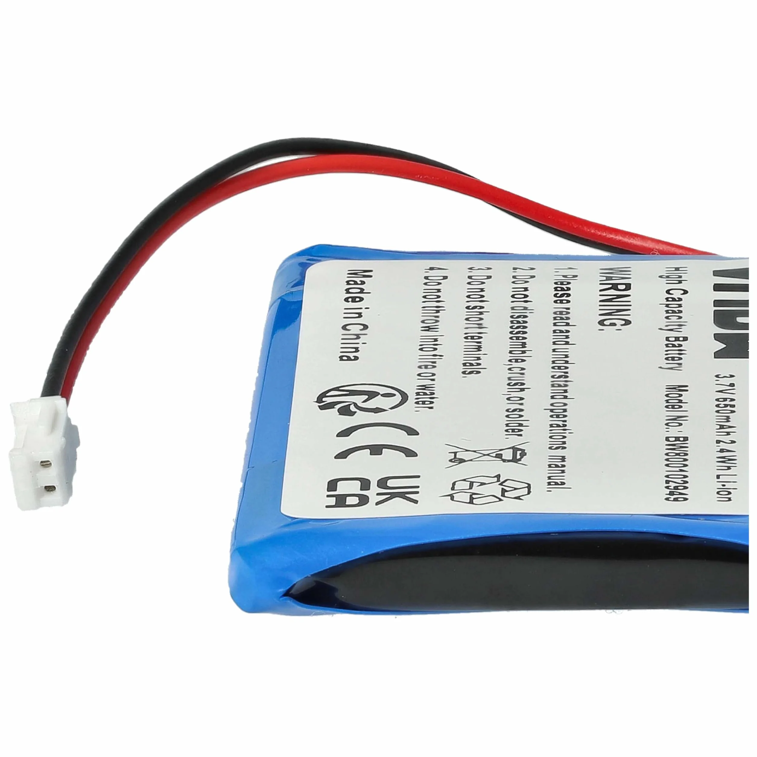 vhbw Bateria kompatybilna z telefonem stacjonarnym Swyx D210, D215, D843 (650 mAh, 3,7 V, litowo-jonowa)
