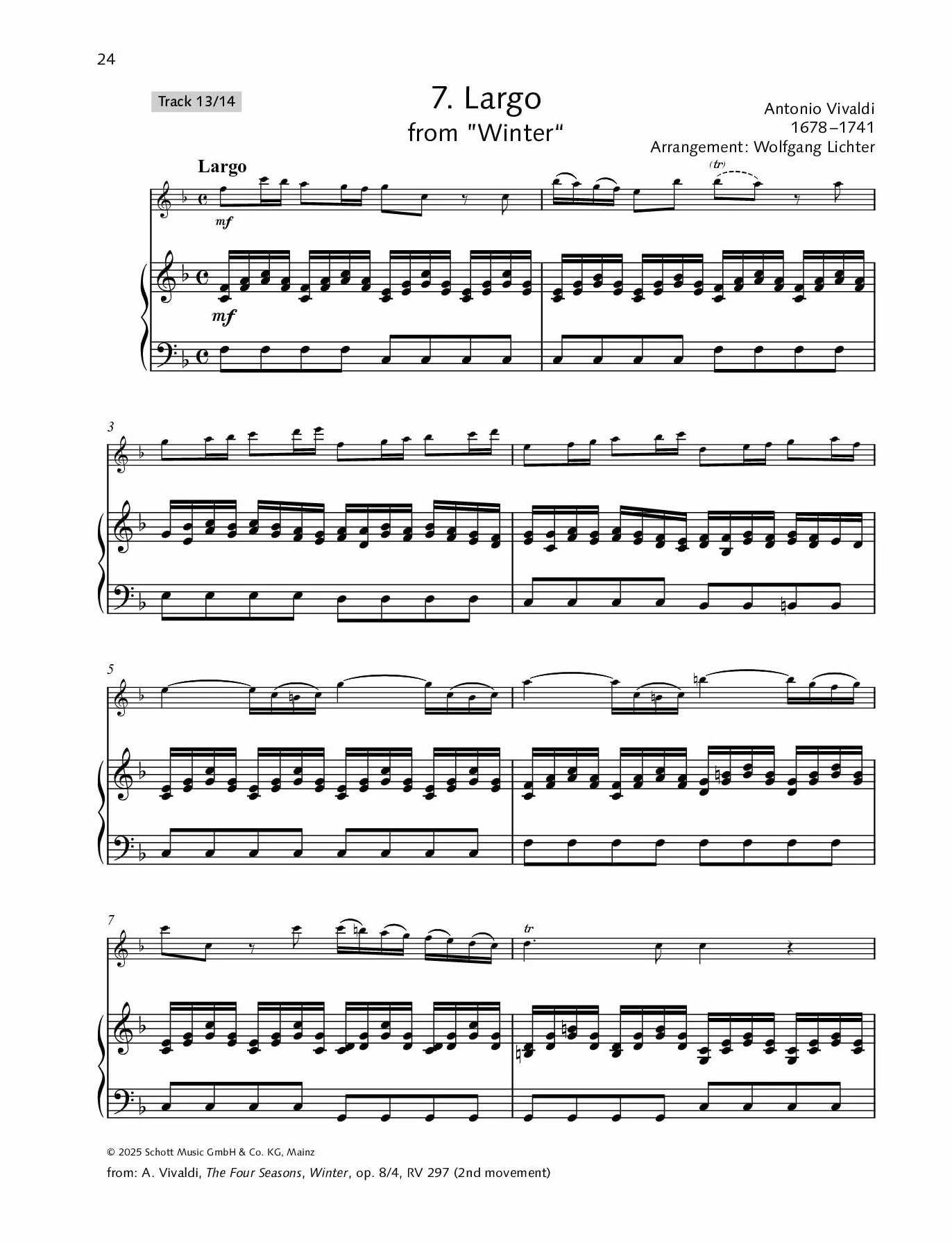 My Favourite Melodies: 14 Selected Pieces. alto recorder and piano.