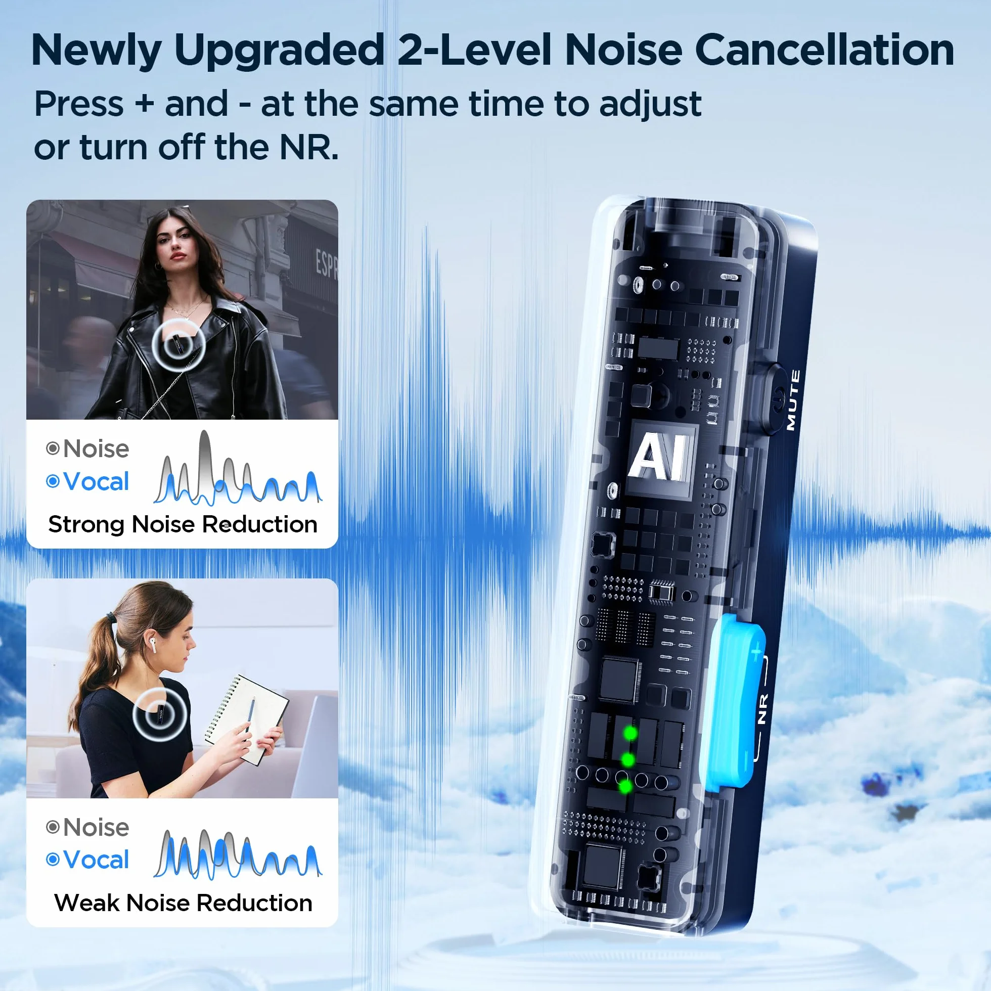 Boya BOYALINK 2 Upgrade – 3 w 1 Bezprzewodowy Mikrofon Lavalier, Podwójny Klips na Klapę, do 30 Godzin Pracy dla iPhone’a, Androida i kamer, Redukcja Szumów do Nagrań Wideo i Audio