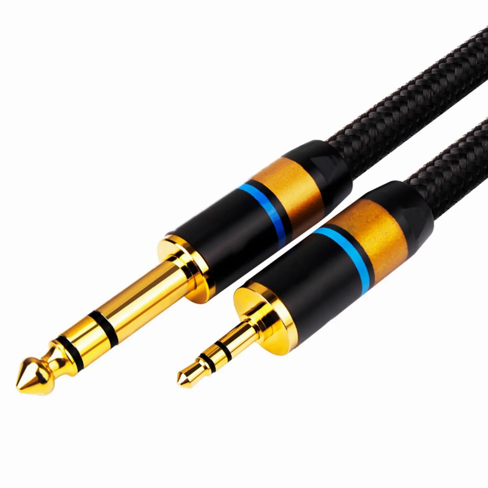 kabel audio do gitary Kabel 3.5mm Do 6.5mm Kabel Audio Jack 3.5 Do 6.35 Męski Na Męski Przewód Do Wzmacniacza Gitarowego (Color : 5m)