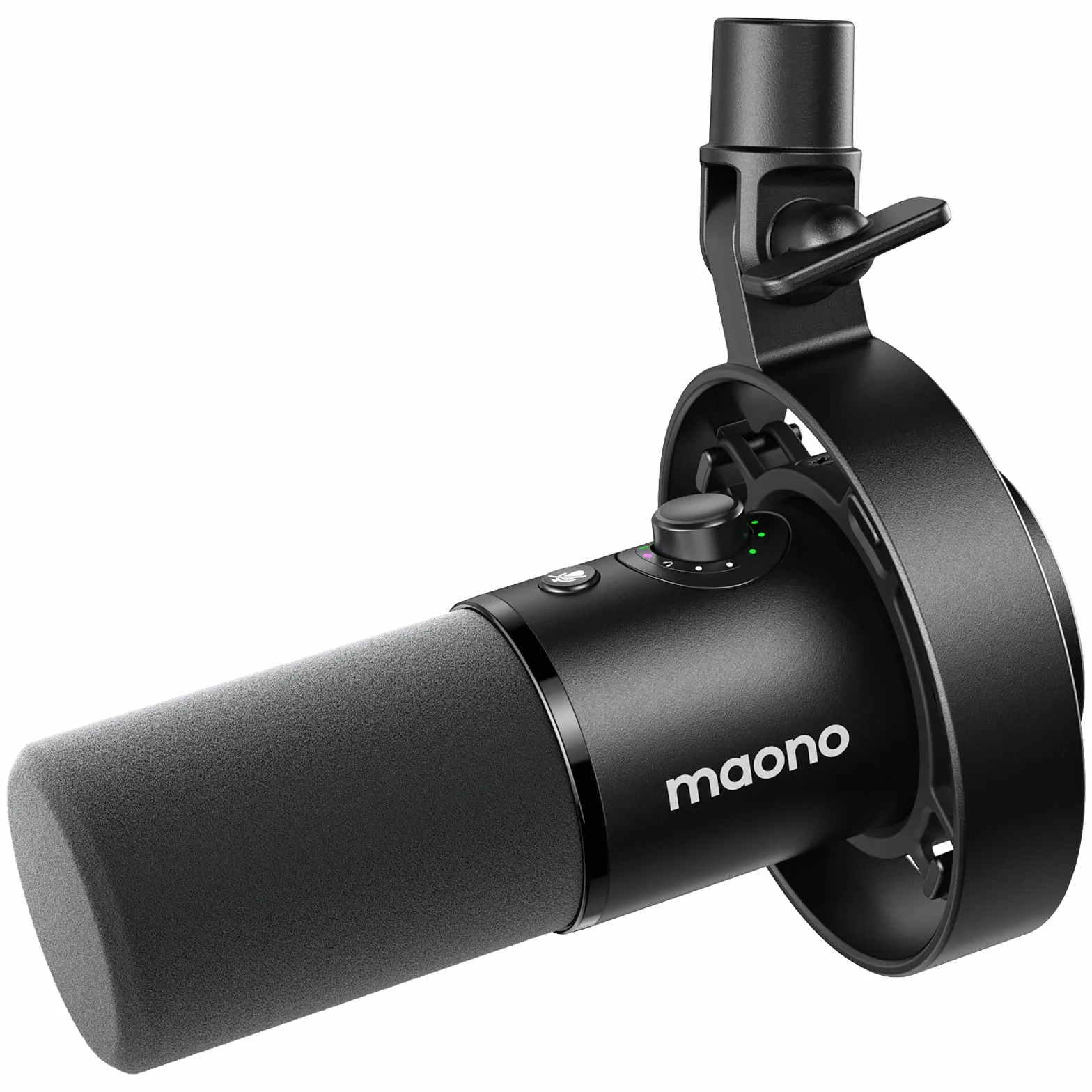 MAONO Mikrofon do podcastów PD300X - mikrofon strumieniowy z głośnikiem, 192 kHz/24-bitowy dźwięk Hi-Fi, oprogramowanie łączące, połączenie USB/XLR. Dynamiczny mikrofon do podcastów, przesyłania