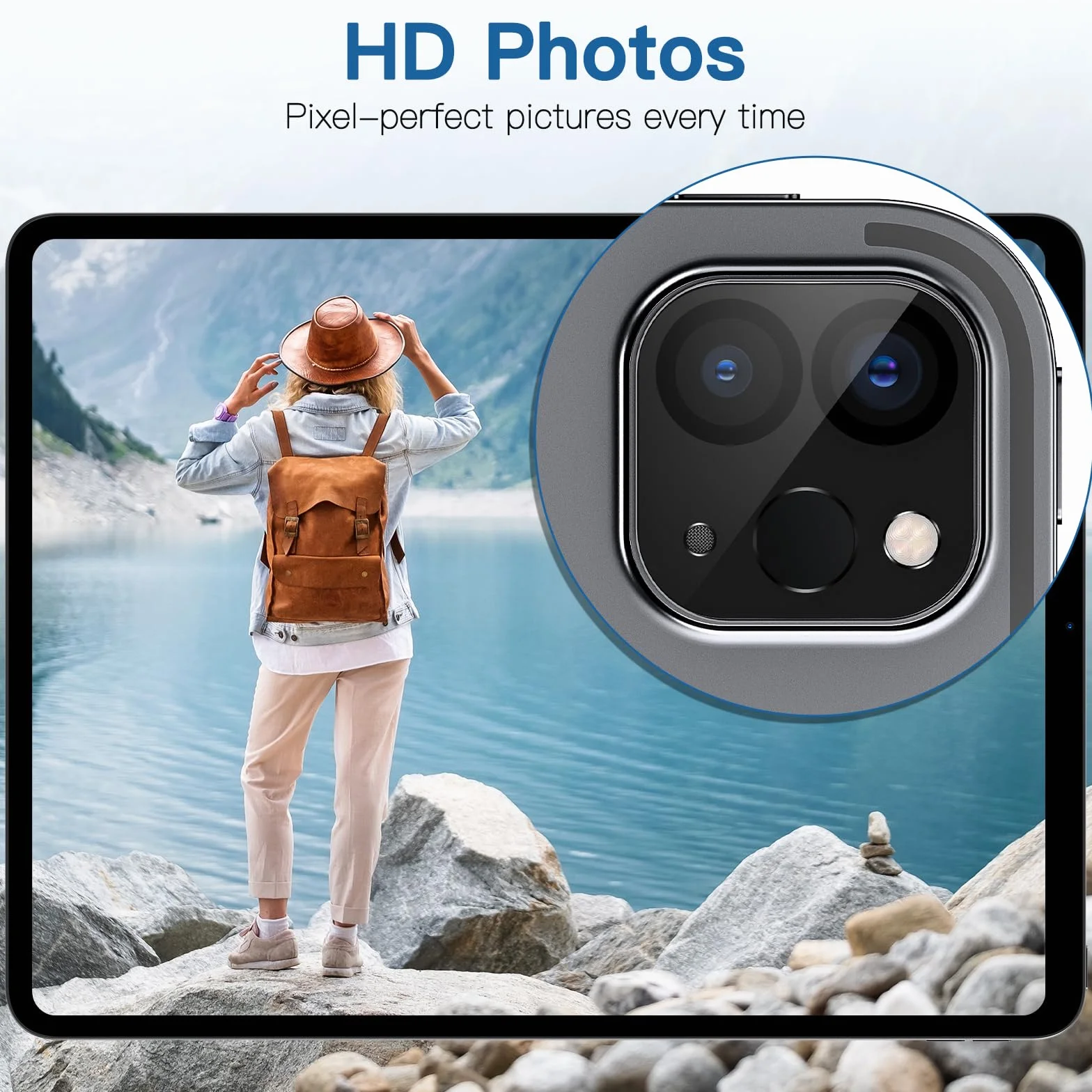 [Pakiet 3] Ochrona obiektywu aparatu dla iPad Pro 11"/12.9"(2018/2020/2021/2022),szkło hartowane 9H,anty-zarysowanie, bez bąbelków, HD Clear. Pełny zasięg, sprawa przyjazna