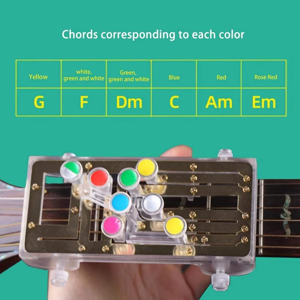 Chord Buddy system uczenia się gitary z klipowym stroikiem chromatycznym i 6 akordami