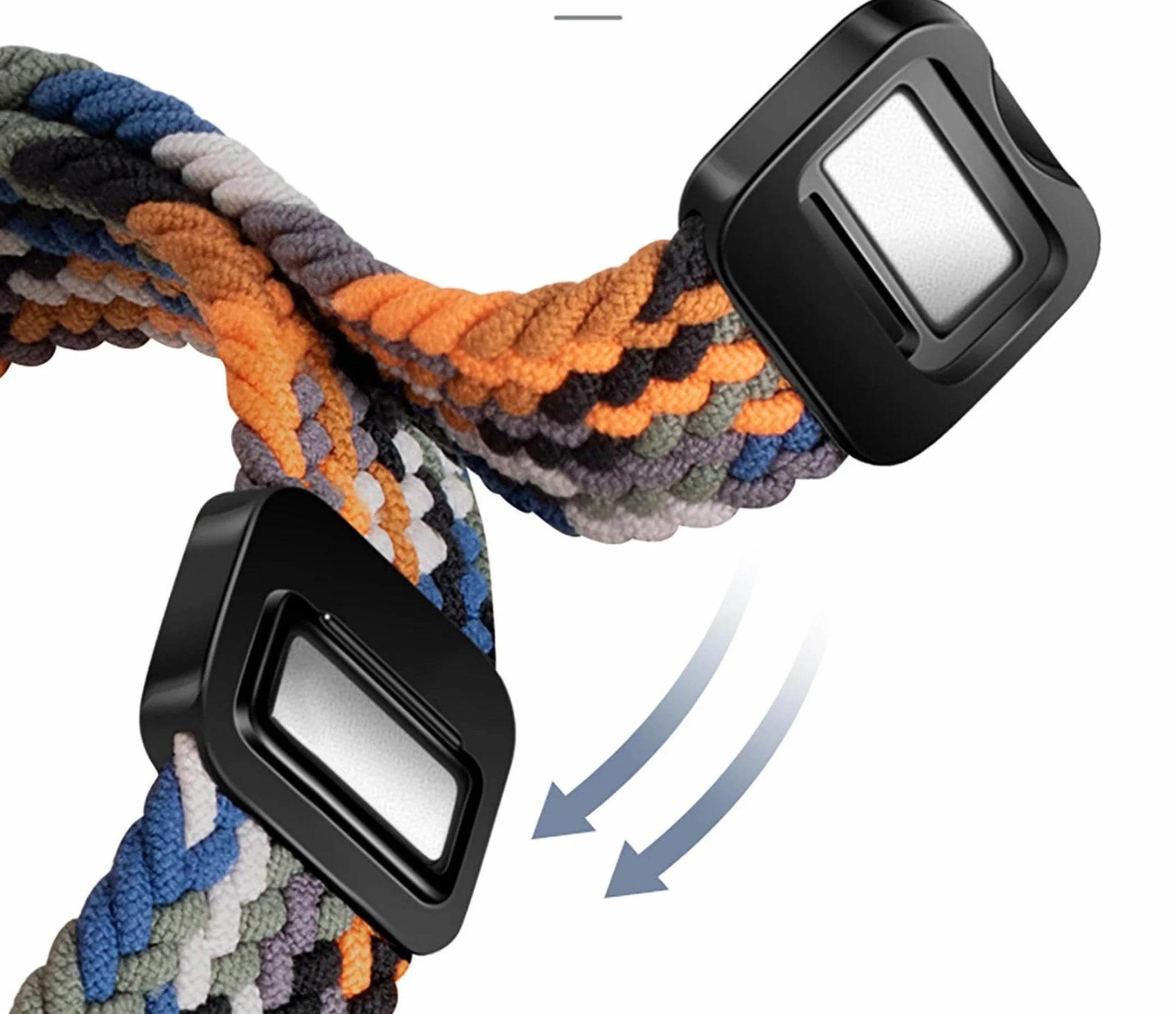 GIOPUEY Pasek kompatybilny z Garmin Lily 2, elastyczny nylonowy pleciony pasek, zamiennik paska [unisex]