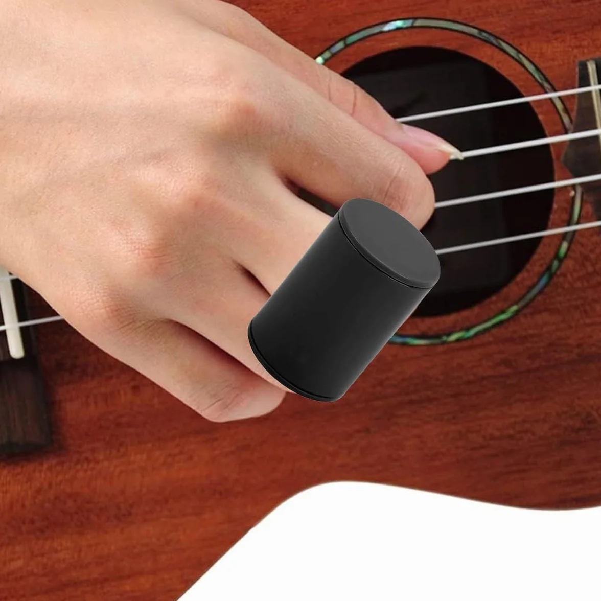 2 szt. Finger Shaker Rhythm Sand Shaker Fingers Ring Plastikowy palec muzyczny do gitary, ukulele, mandoliny, banjo (czarny)