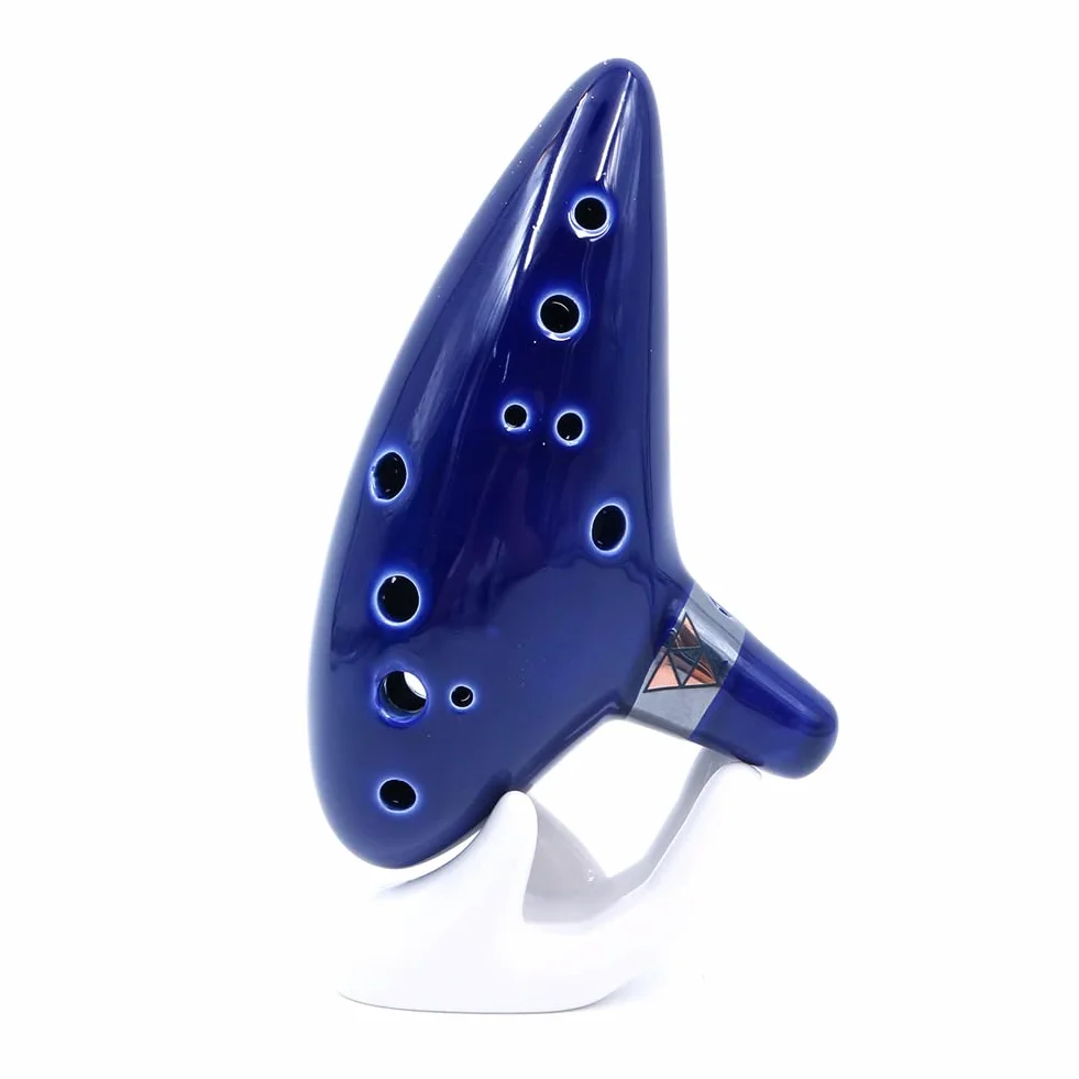 Alnicov Ocarina, 12-otworowa Alto C Ocarina z podstawką i torbą ochronną, niebieska