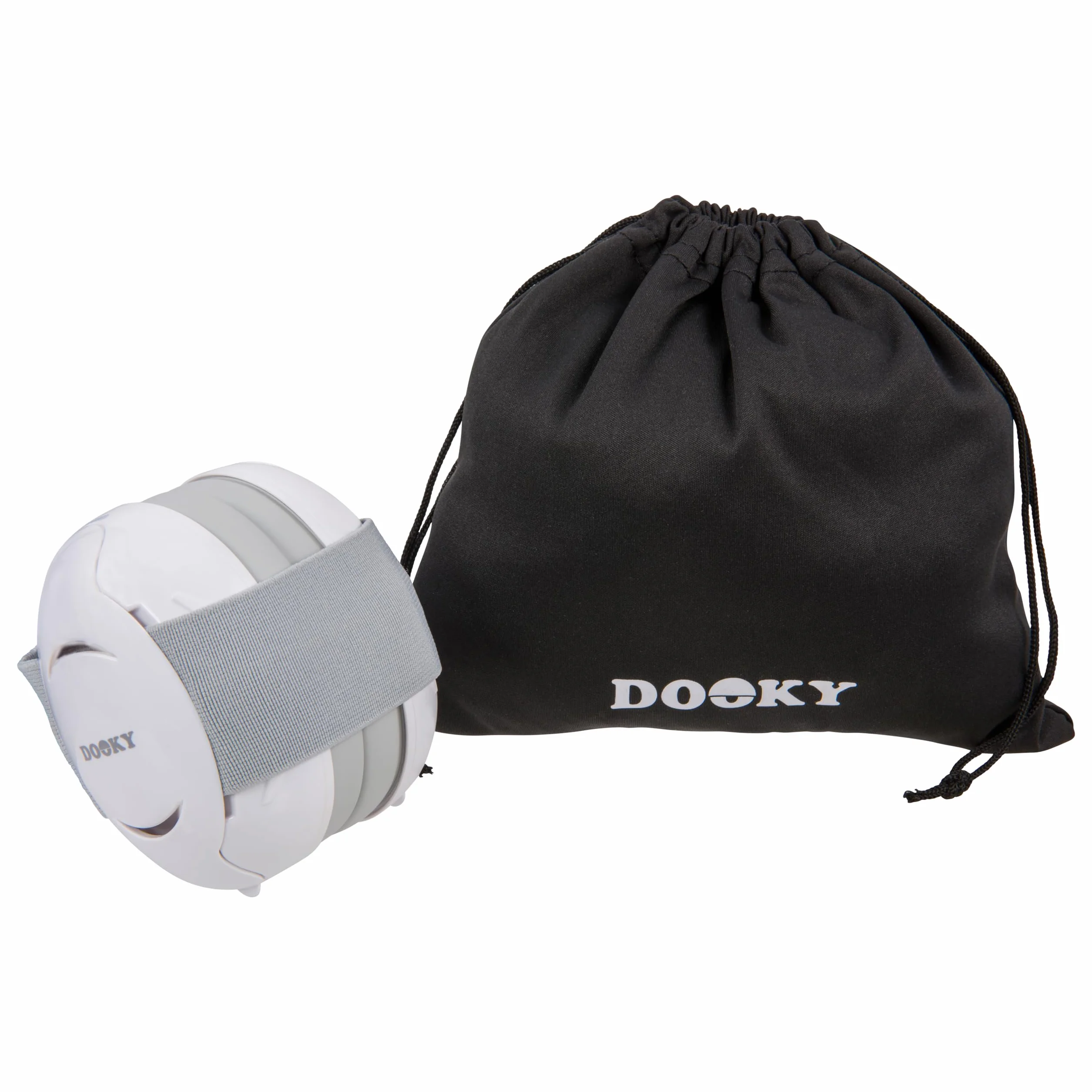 Dooky Unisex Baby Ear Protection White (0-3 Y) nauszniki, biały, Baby