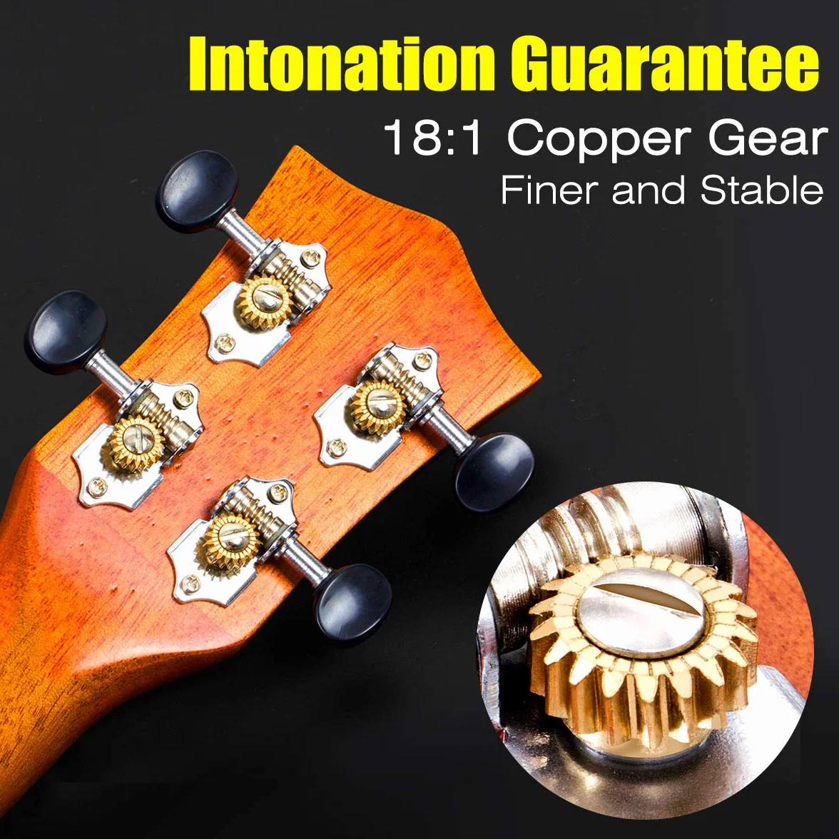 Tenorowy Ukulele Electric Ukulele 26-calowe solidne mahoniowe Ukelele dla profesjonalistów z bezpłatną lekcją online 8 paczek Akcesoria Uke (wybór toreb Pasek szmatka do czyszczenia sznurka Instrukcja obsługi Twardy futerał)