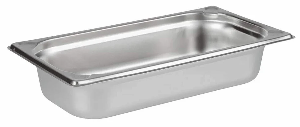 APS 81302 GN pojemnik 1/3, nierdzewny pojemnik gastronomiczny ze stali nierdzewnej, wymiary 175 x 325 mm/wysokość 650 mm/pojemność 2,5 litra