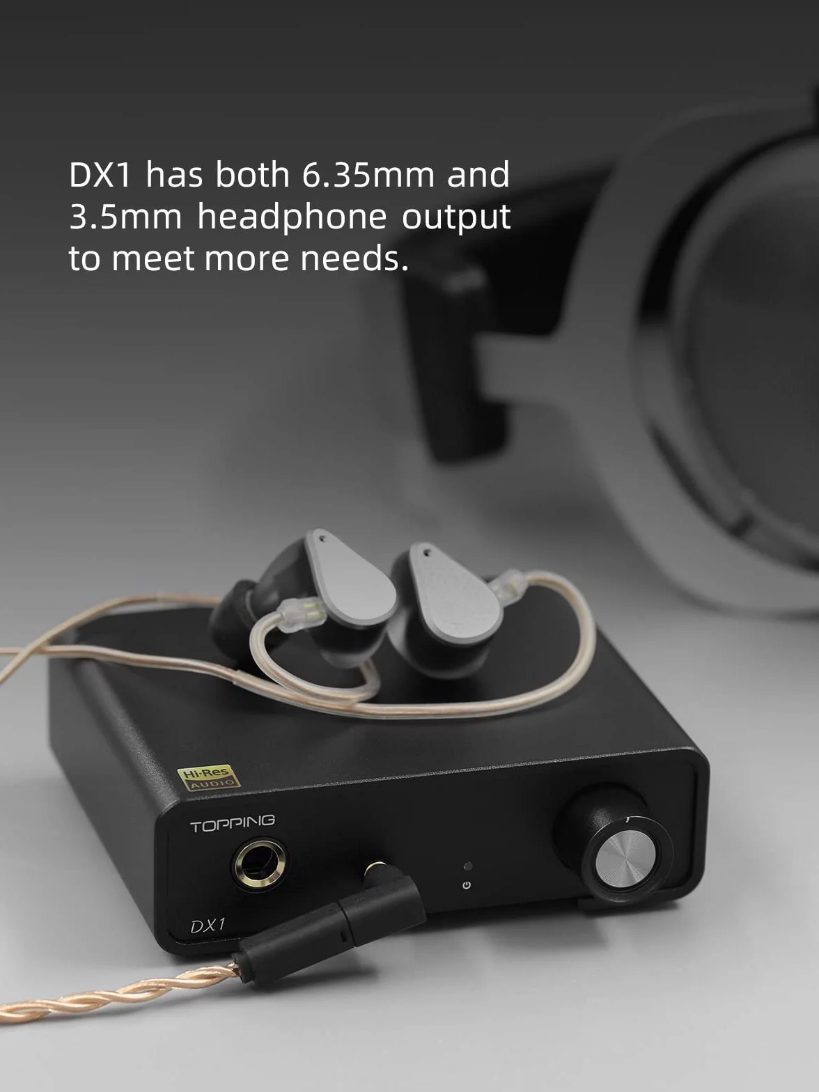 Topping DX1 Mini Stereo DAC wzmacniacz słuchawkowy AK4493S 384kHz/32bit DSD256 280 mW x2 dyskretny wzmacniacz LNRD HiFi z 2 wzmocnieniami Home Audio czarny