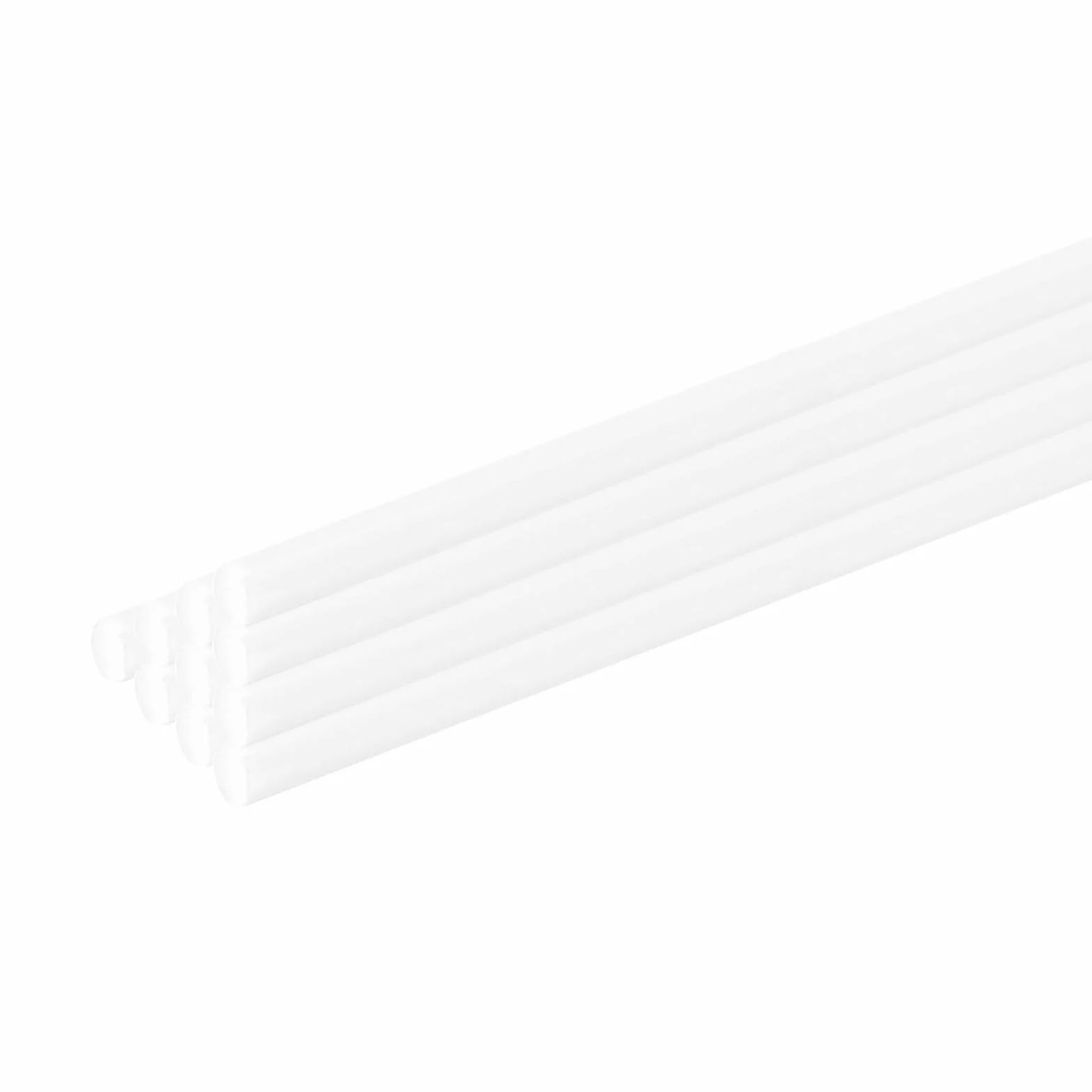 QUARKZMAN 10 szt. Biały plastikowy okrągły pręt 1 x 250 mm ABS okrągły sztyft solidny pręt model do samodzielnego wykonania zabawki modele architektoniczne