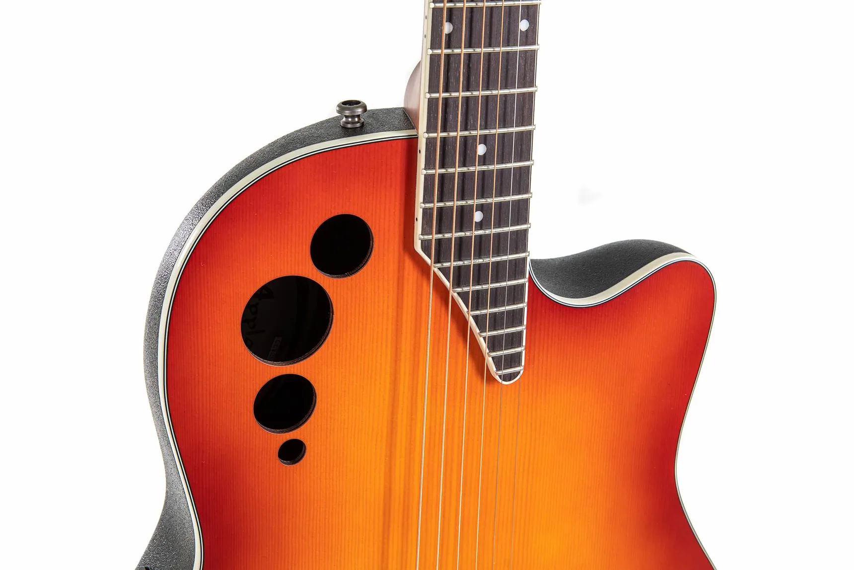 Applause E-gitara akustyczna Elite AE48 Super Shallow Cutaway - Roundback Lyrachord Korpus Super Shallow - AP3TP Preamp- Top Świerk - Honeyburst Satin - AE48-1I