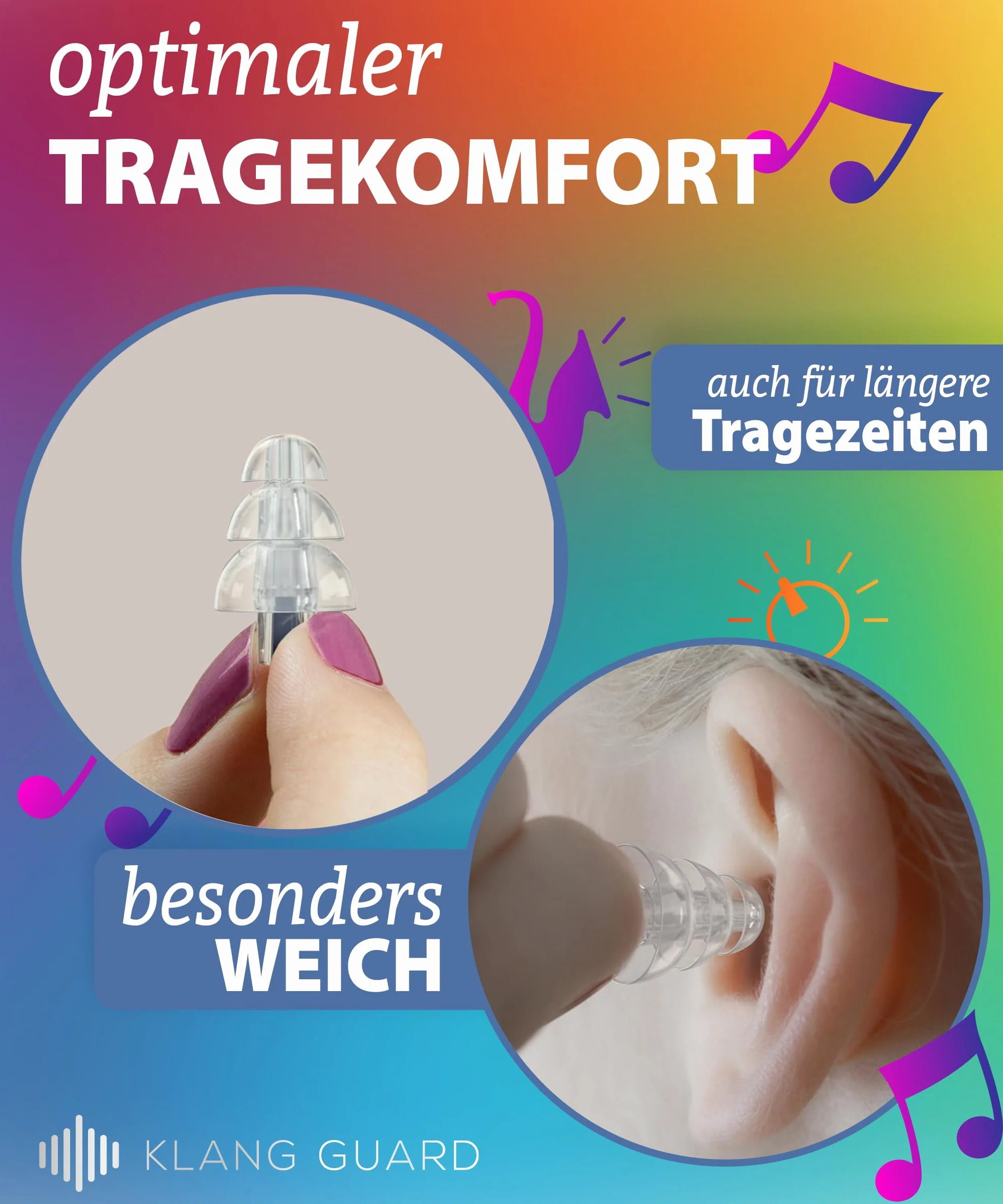 Wysokiej jakości zatyczki do uszu na imprezę, festiwal, dyskotekę, muzykę i koncert – wielokrotnego użytku i dyskretne z praktyczną zawieszką i etui