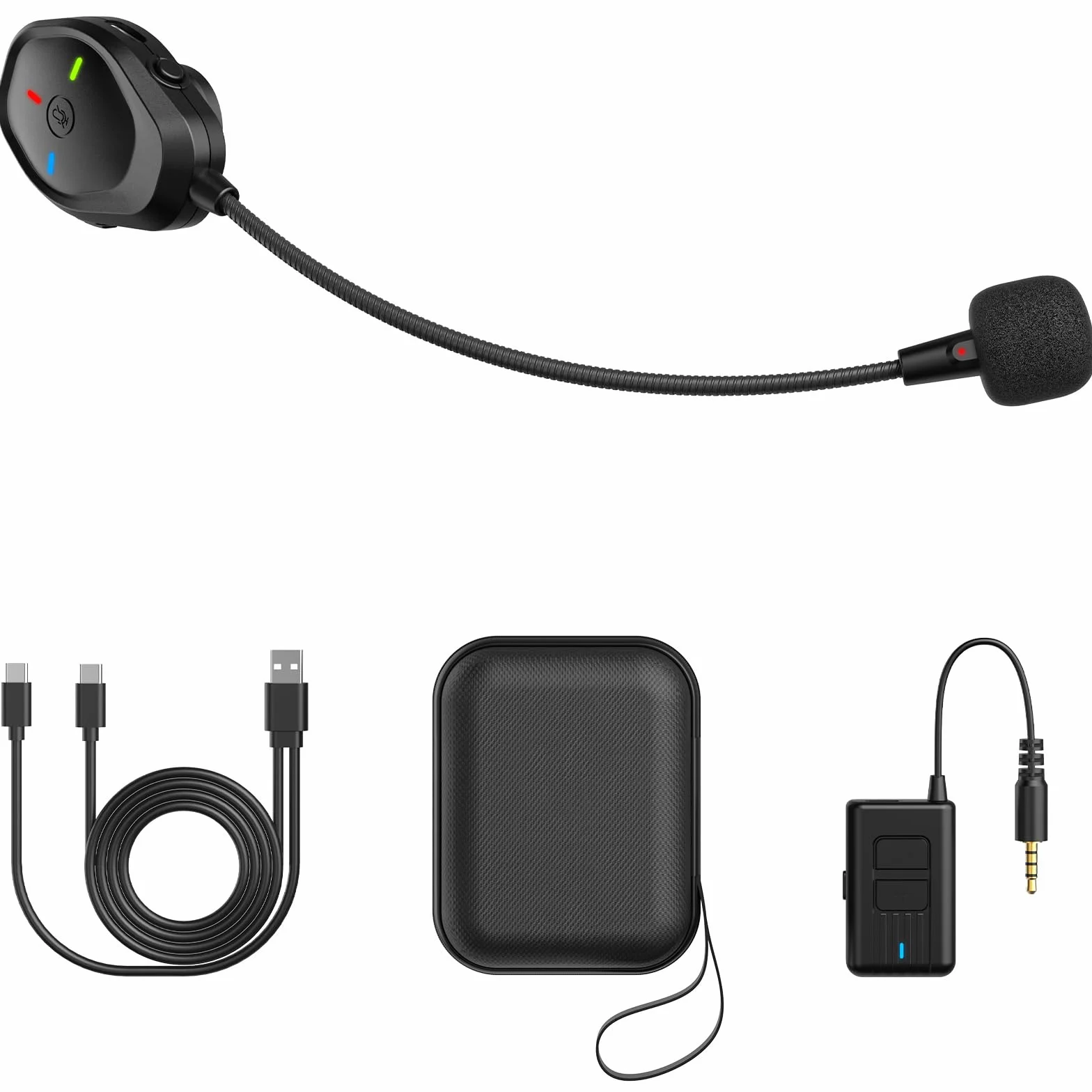 TONOR Bezprzewodowy mikrofon ModMic, dołączany mikrofon na wysięgniku do słuchawek, gamingowy do konsoli, ładowany przez USB, typ C, kompatybilny z XBOX Series X, One, TGX1