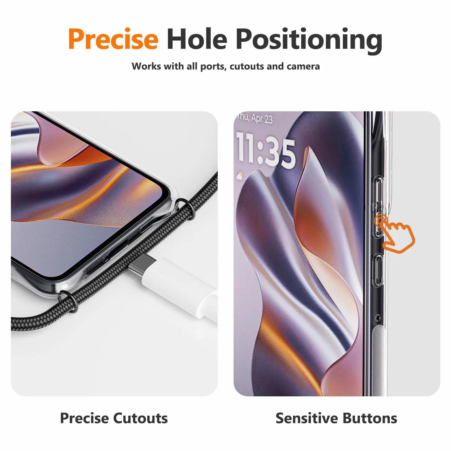 Etui na długim pasku, kompatybilne z Motorola Edge 60 Neo/Edge 50 Neo, przezroczyste, silikonowe, ochronne, odporne na wstrząsy, odporne na zarysowania, przezroczyste, z tworzywa TPU, zielone