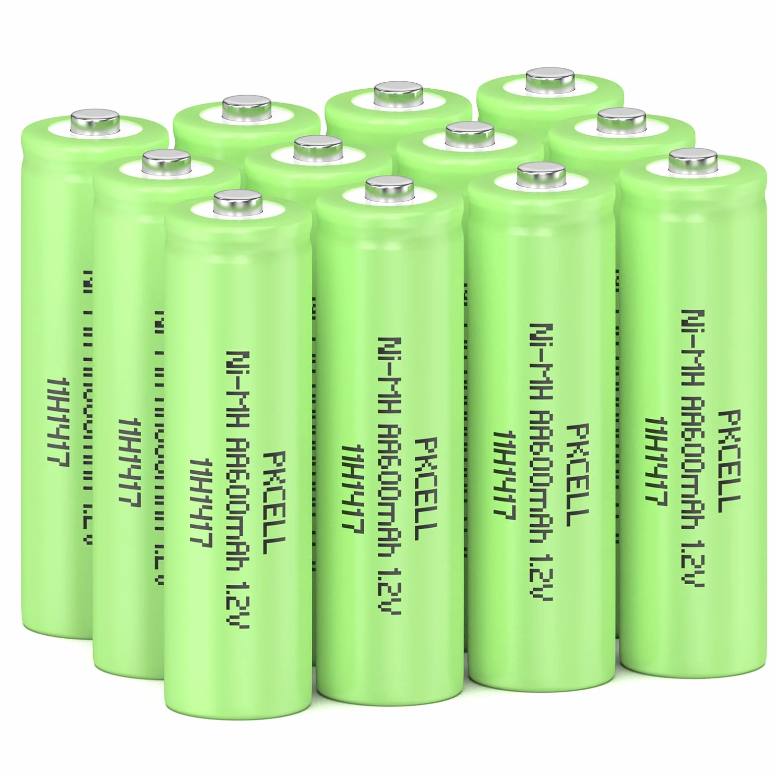 PKCELL AA Akumulatorowe baterie NIMH 1,2V 600mAh do lamp solarnych, zabawek, 12 sztuk