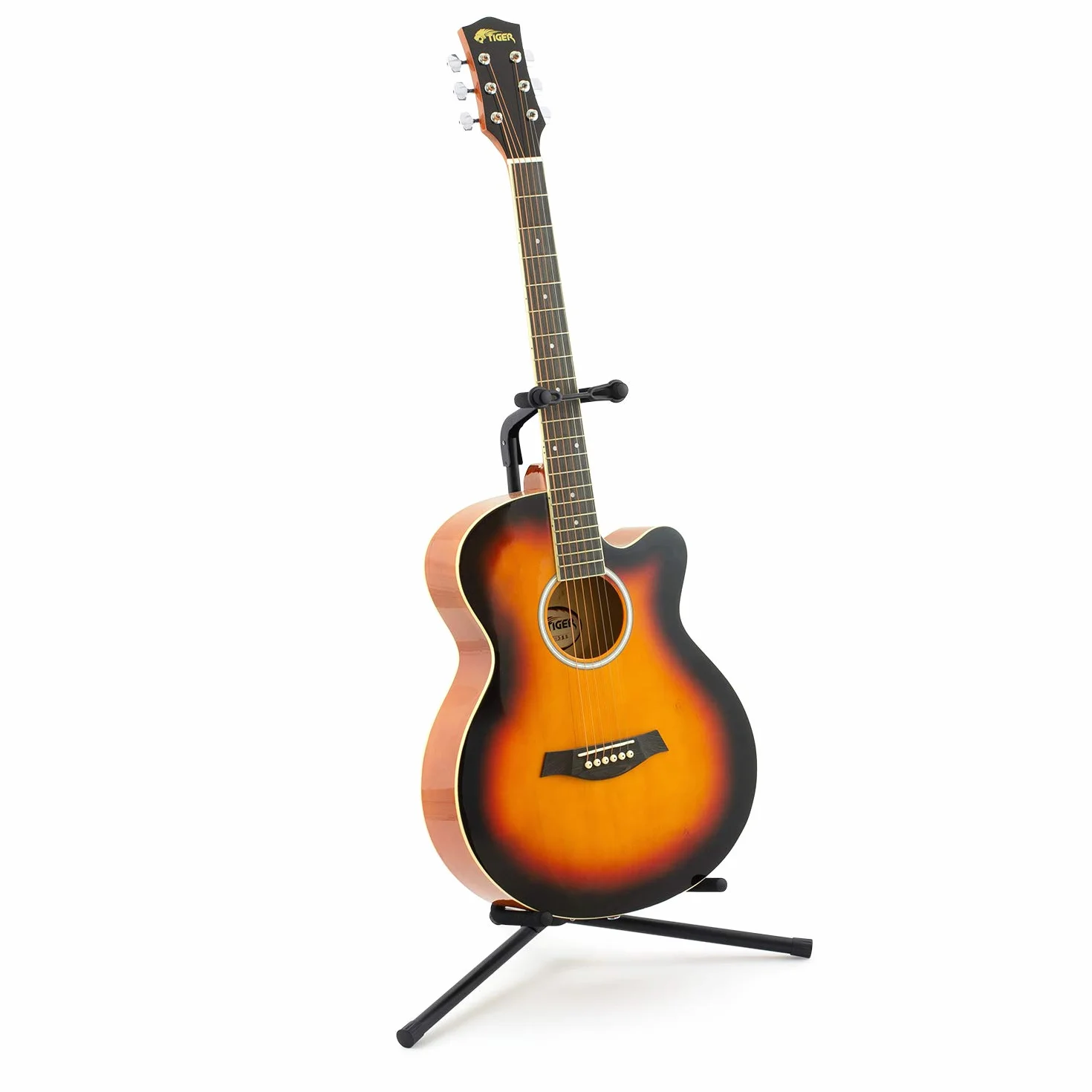 Tiger Music Stojak na Gitarę, Czarny, 13 x 18.5 x 54.5 cm