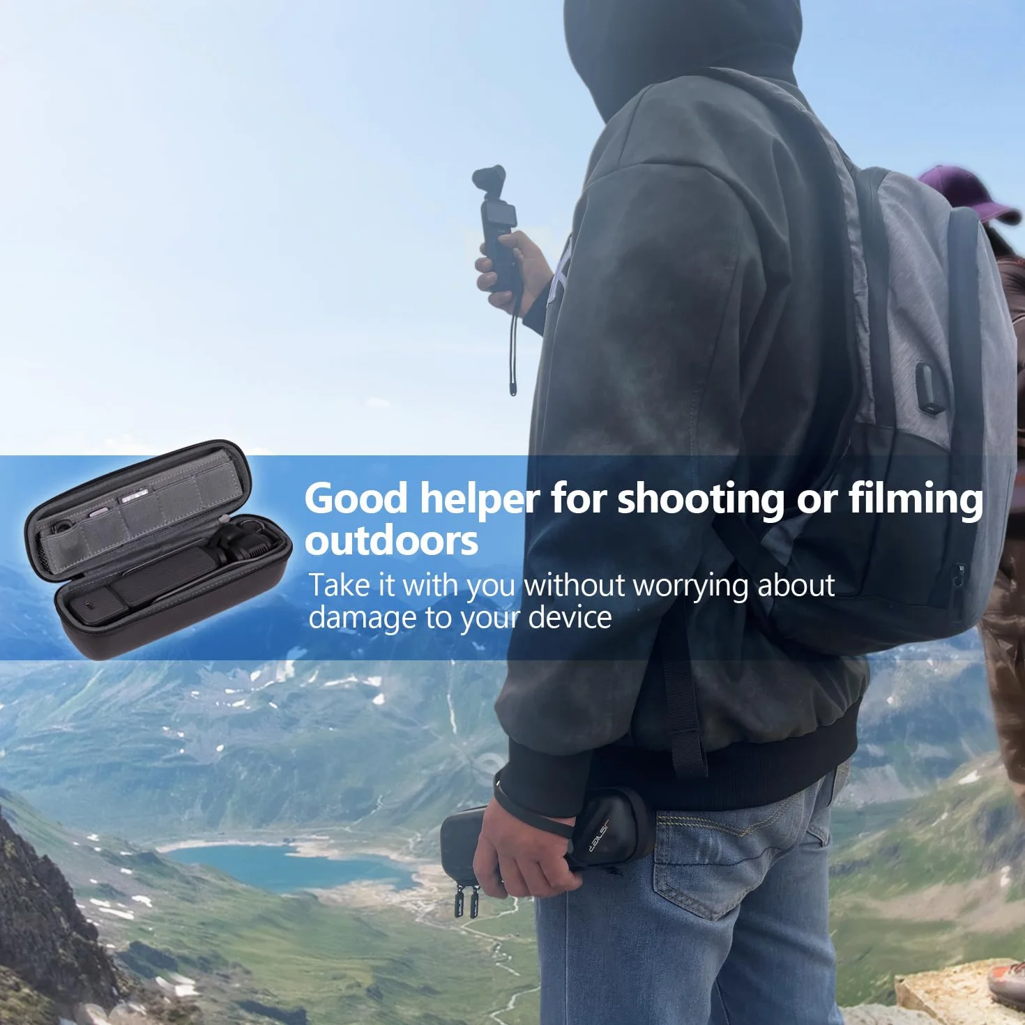 Futerał Ochronny JSVER do Akcesoriów DJI Osmo Pocket 3 Creator Combo,Pojemna Torba Ochronna do Przenoszenia i Przenośny Futerał Podróżny