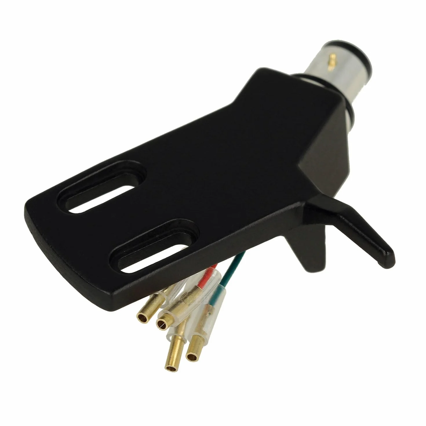 THAKKER CHS-13 kątowy Headshell z lekkiego aluminium czarny złącze SME do prostych ramion gramofonowych w komplecie z kablem