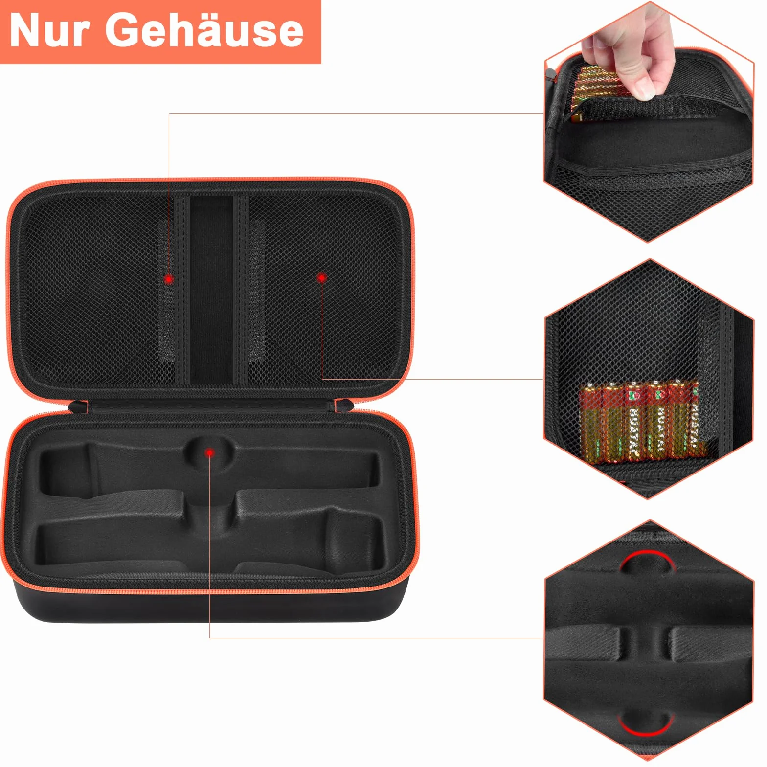 Bezprzewodowa obudowa mikrofonowa Kompatybilna z JBL Wireless Two Mikrofon System, podwójny mikrofon ręczny do śpiewania lub karaoke, torba do śpiewania lub karaoke dla odbiorników, adapterów, baterii