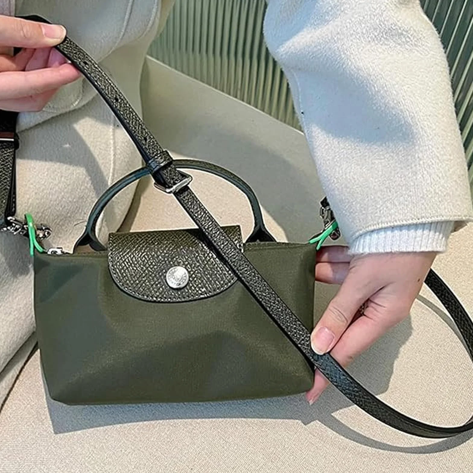 Kompatybilny z paskiem na ramię Longchamp Pasek na ramię ze skóry kompatybilny z paskiem na ramię Longchamp Pasek Le Pliage Mini Pasek na ramię Le Pliage kompatybilny z Longchamp Mini
