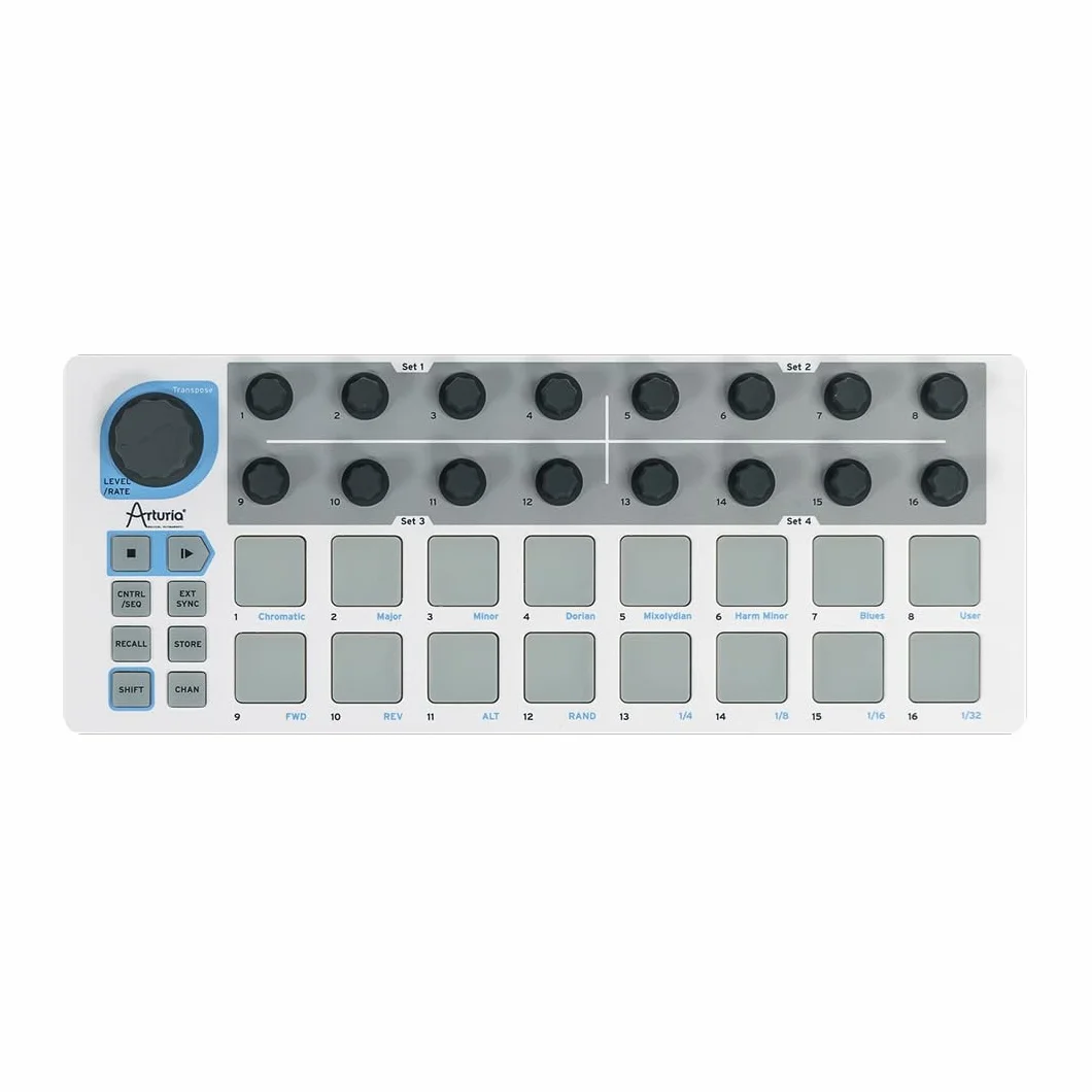 Arturia BeatStep - Kompaktowy kontroler MIDI i sekwencer z kreatywnym oprogramowaniem do nagrywania - 16 padów, 16 koderów