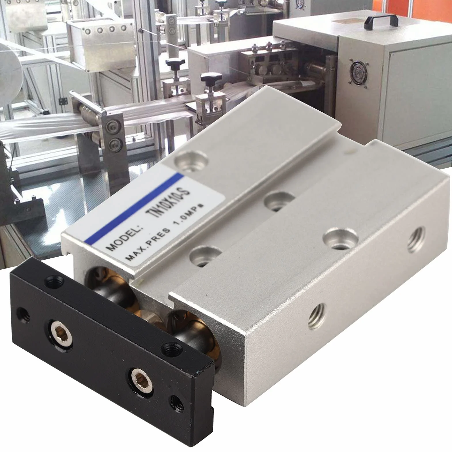 Cylinder Pneumatyczny Podwójny Pręt Cylinder Dwustronnego Działania Cylinder Pneumatyczny ze Stopu Aluminium Tn10 Podwójny Pręt Wał Podwójnie Działający Pneumatyczny Cfor OMPonents (TN10X10)