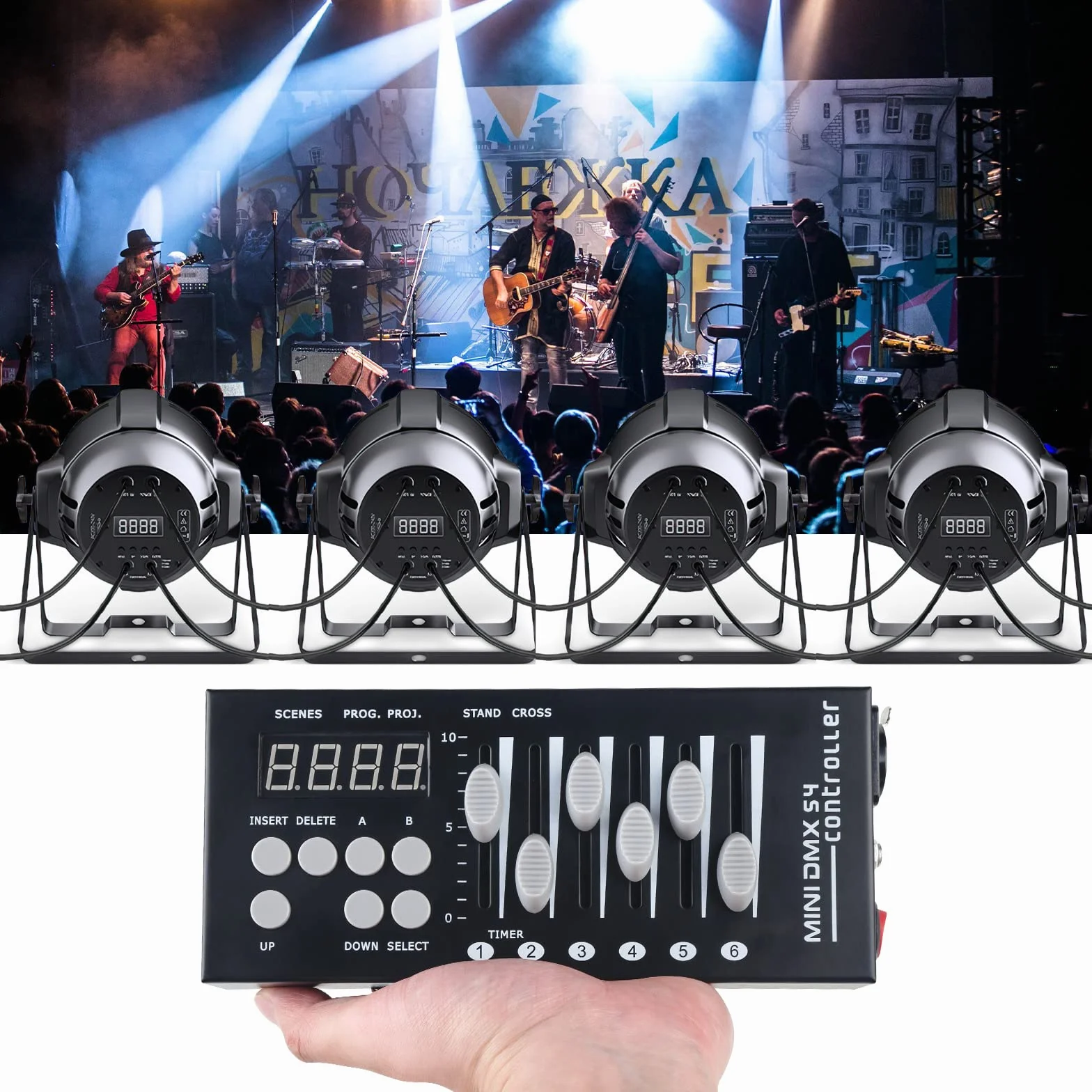 Kontroler DMX 512 54 Kanałowy Mini Light Controller DJ Disco Stage Light