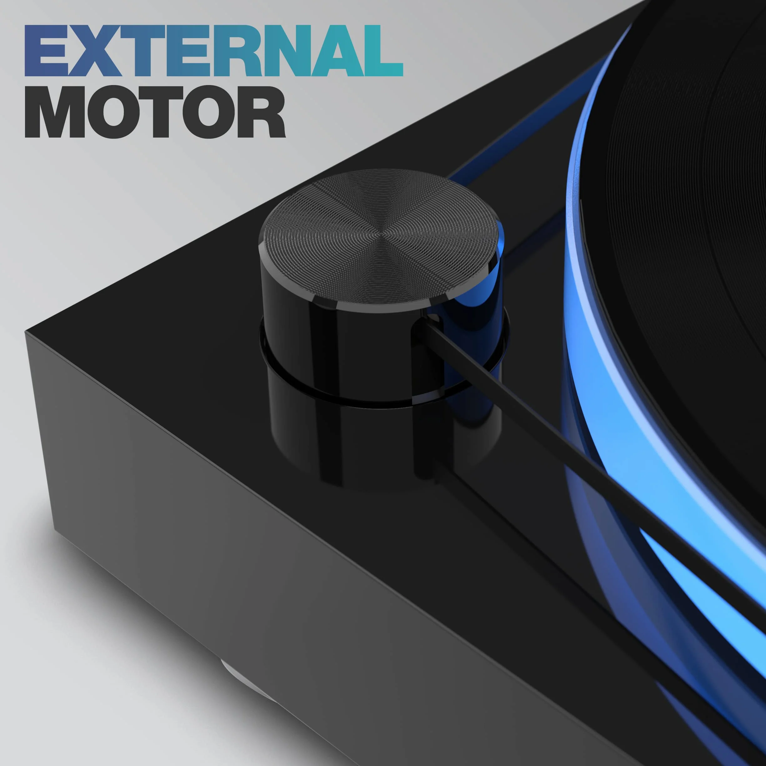 Reloop Turn 7 Gramofon HiFi napędzany paskiem Ortofon 2M Red akrylowy z podświetleniem LED silnik napędowy zewnętrzna prowadnica paska węglowe ramię tonowe