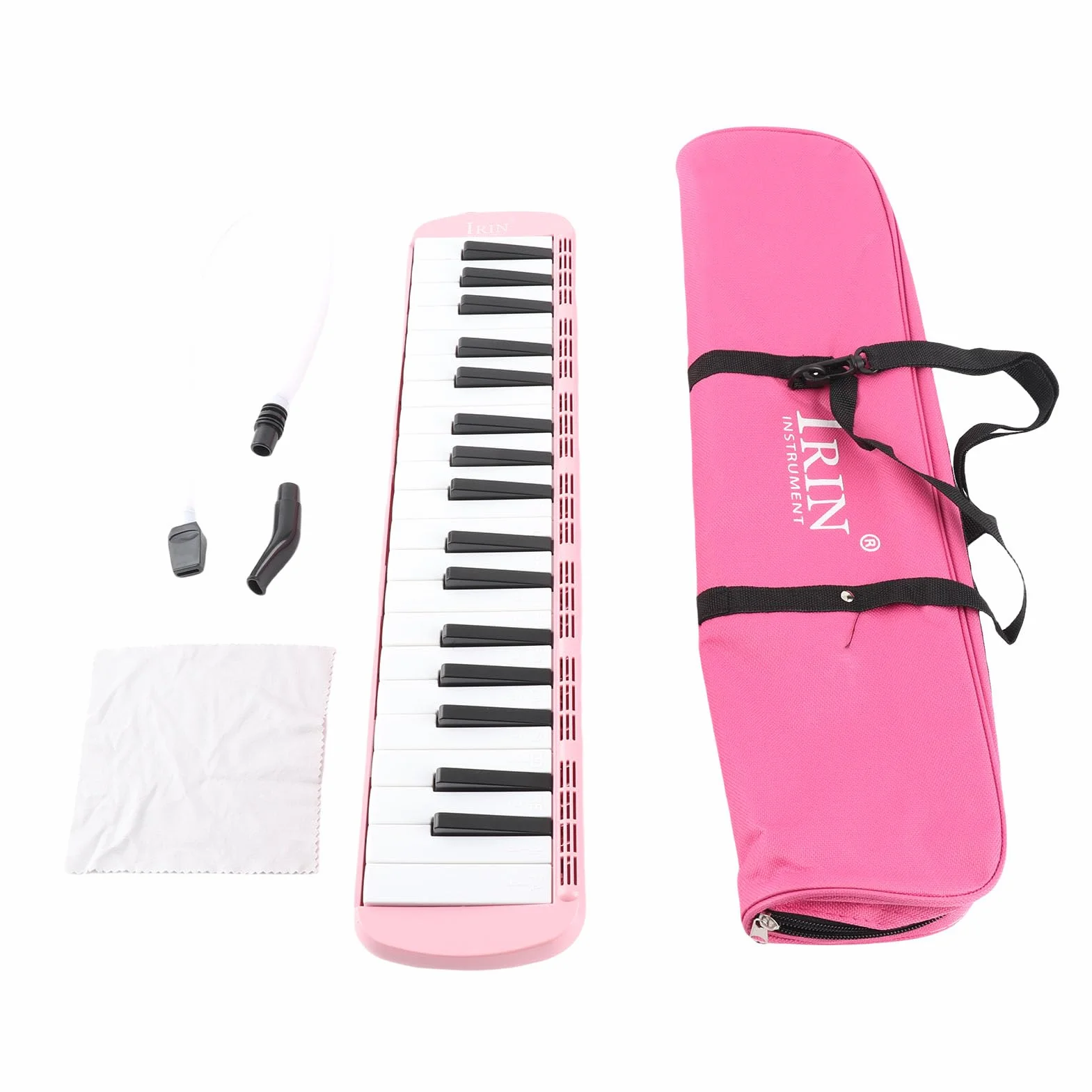 Melodica Klawiatura wiatrowa Instrument muzyczny 37 klawiszy dla miłośników muzyki Profesjonalny trening początkujący(różowy), instrument dęty,Narząd jamy ustnej